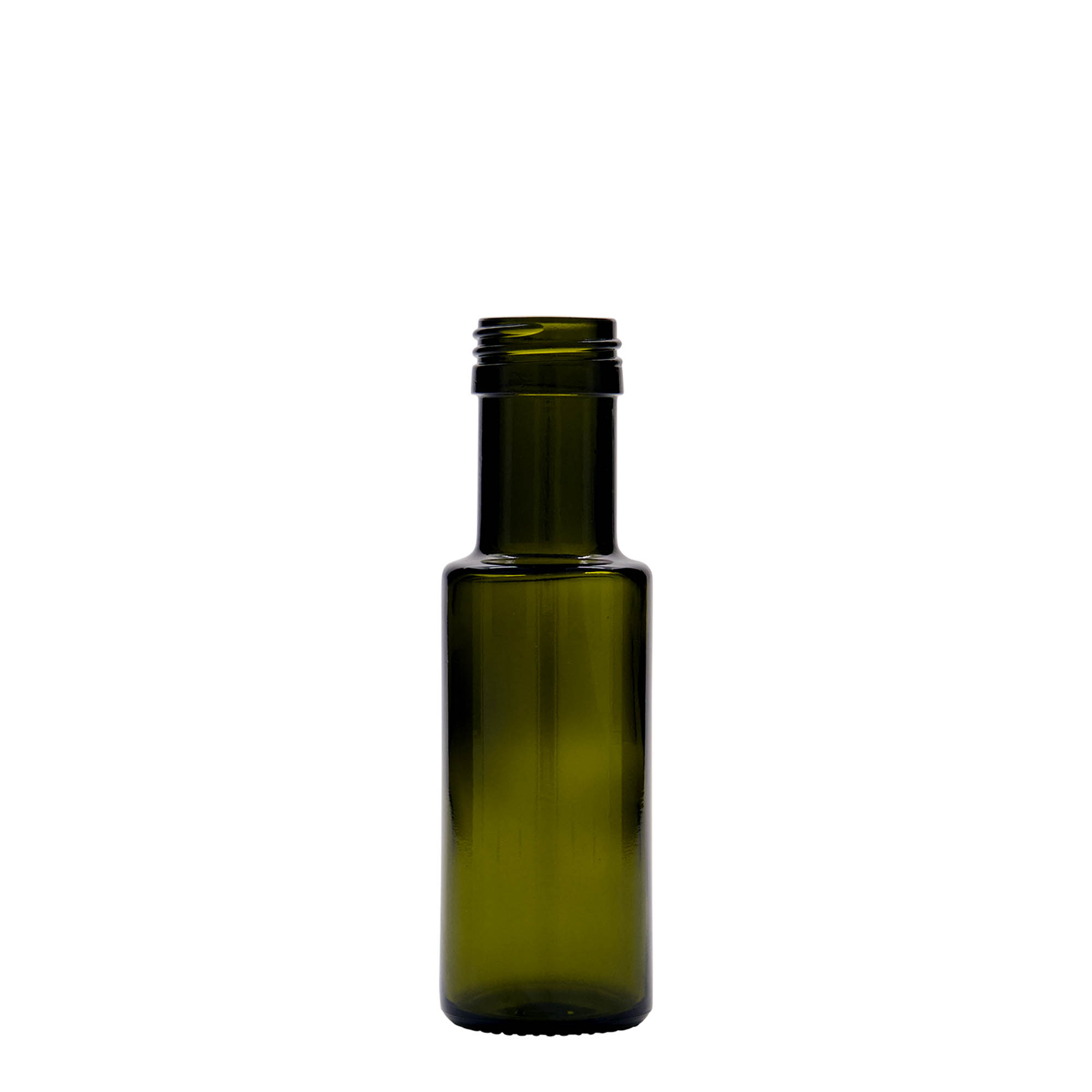 100 ml lasipullo 'Dorica', antiikkivihreä, suuaukko: PP 31,5