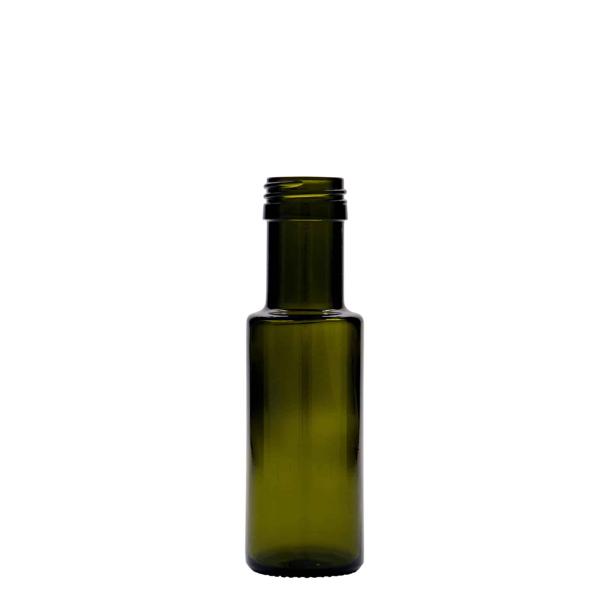 100 ml lasipullo ”Dorica”, antiikkivihreä, suuaukko: PP 31,5