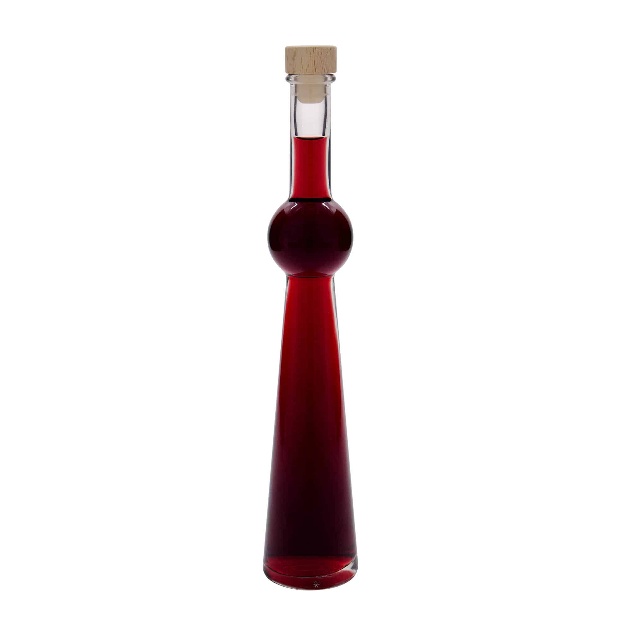200 ml lasipullo ”Supernova”, suuaukon materiaali: korkki