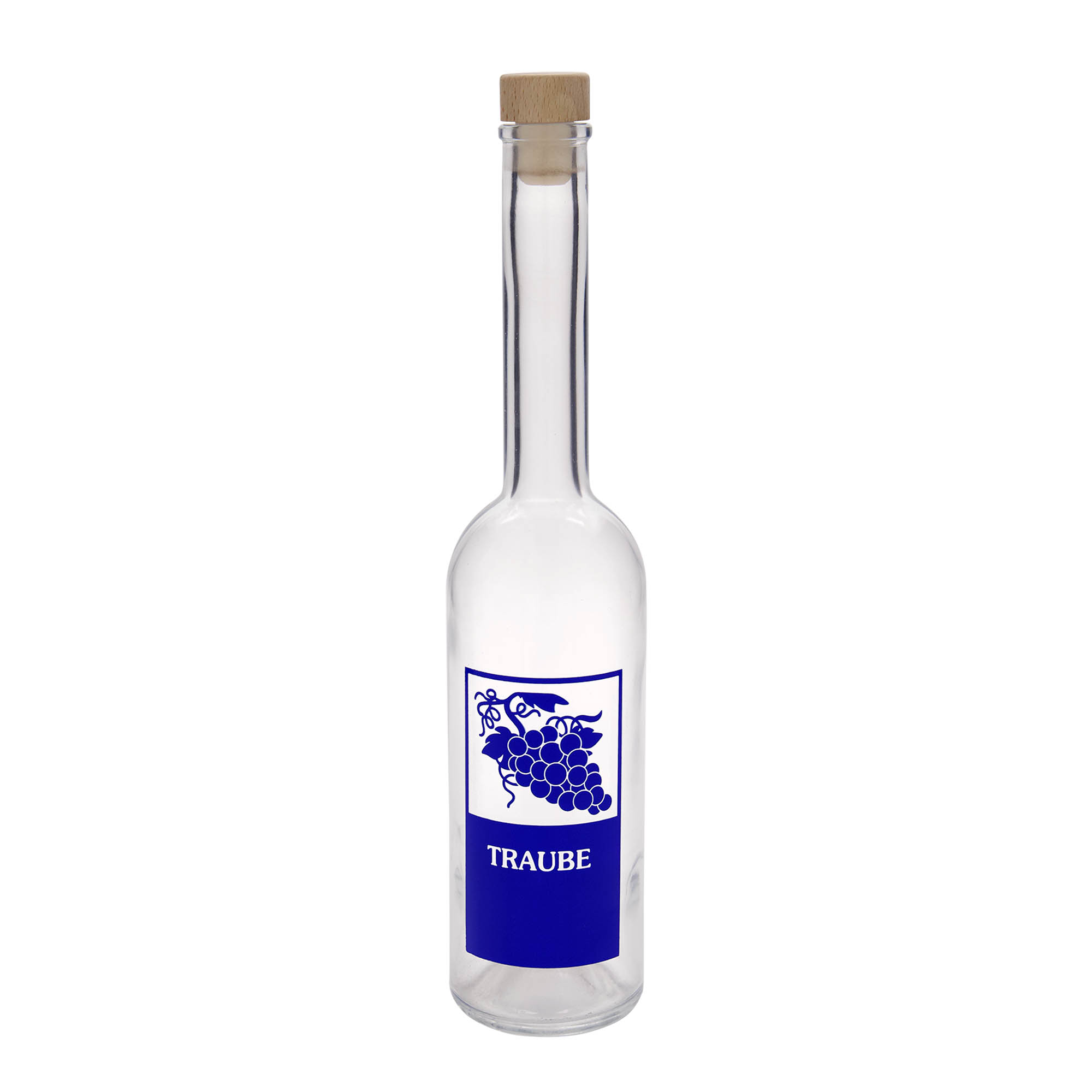 500 ml lasipullo 'Opera', kuvio: Viinirypäle, suuaukko: korkki