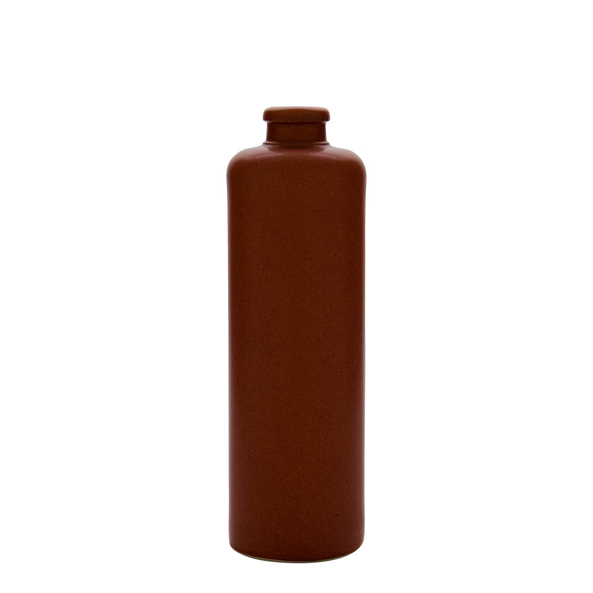 500 ml tonkuru, saviastia, punaruskea, suuaukko: korkki