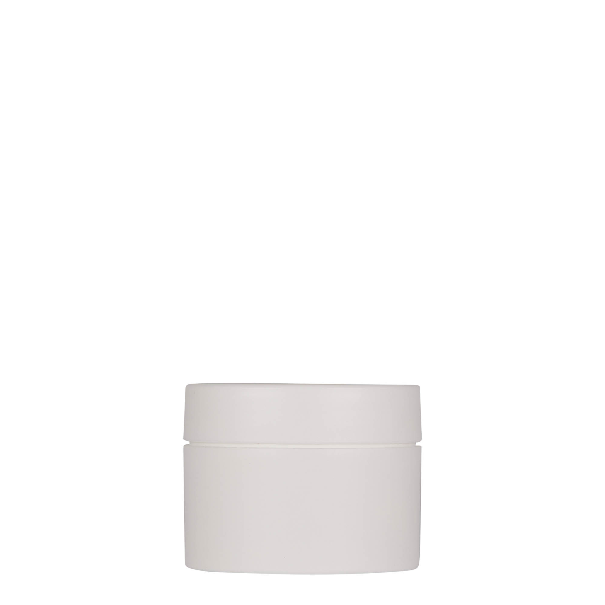 50 ml muovipurkki 'Antonella', PP, valkoinen, suuaukko: ruuvikorkki