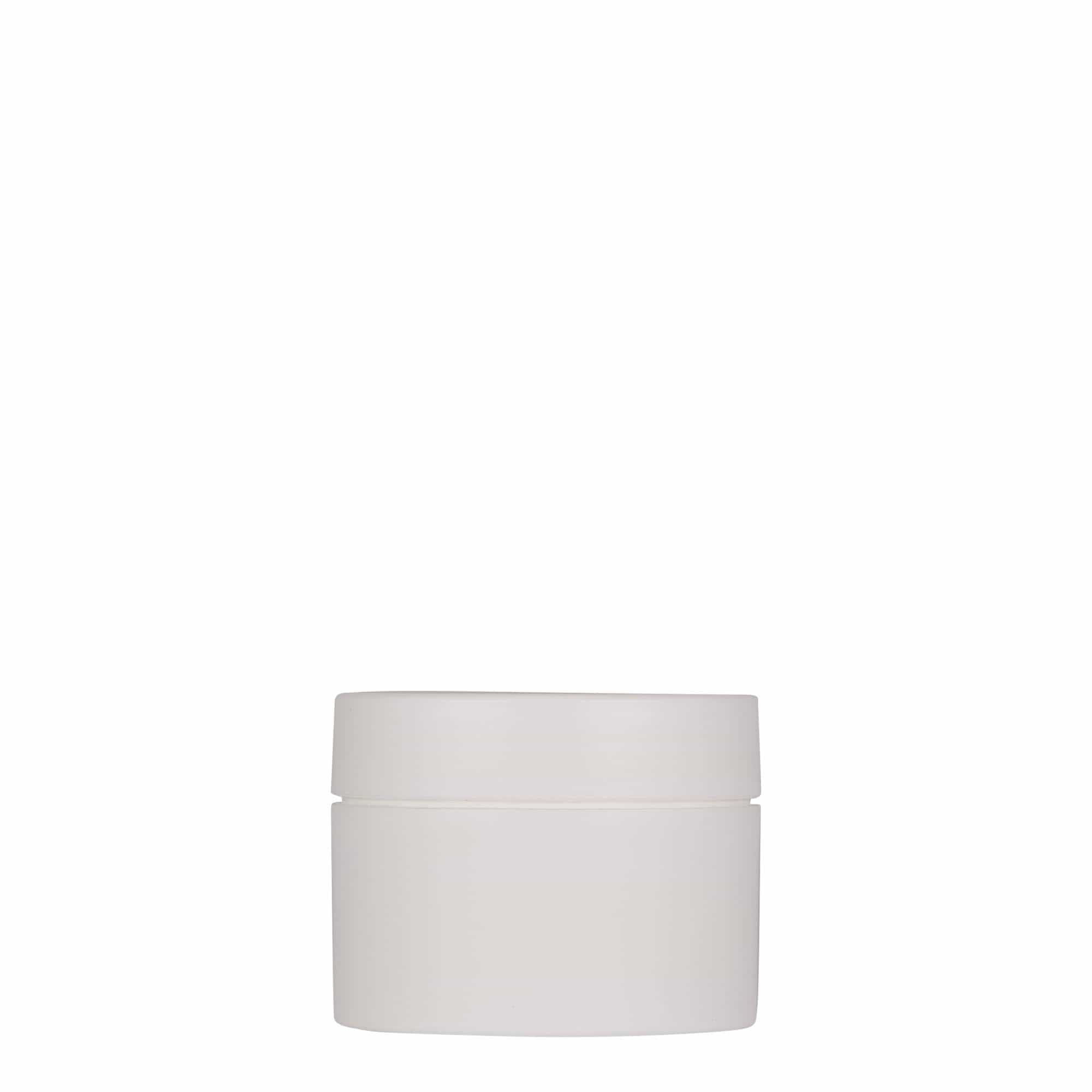 50 ml muovipurkki 'Antonella', PP, valkoinen, suuaukko: ruuvikorkki