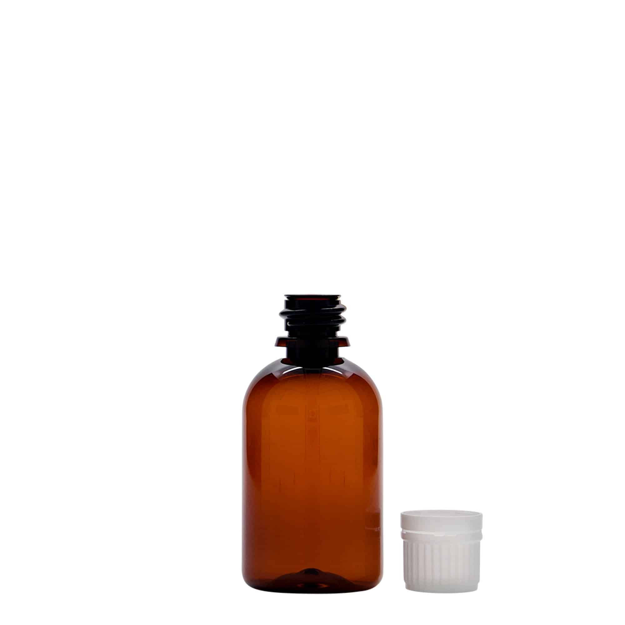 50 ml PET-lääkepullo 'Easy Living', ruskea, muovi, suu: DIN 18