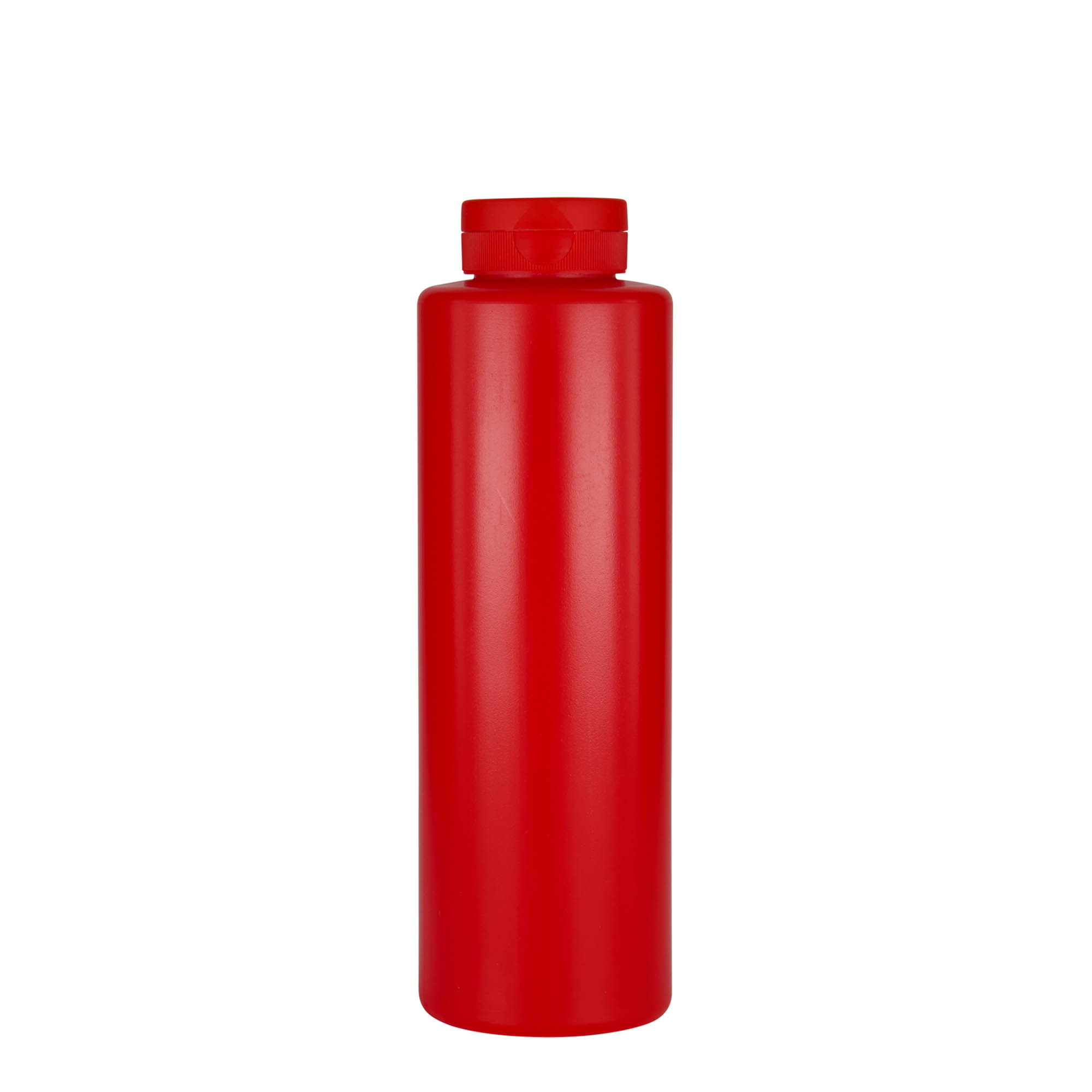 500 ml kastikepullo, LDPE-muovi, punainen, suuaukko: 38/400