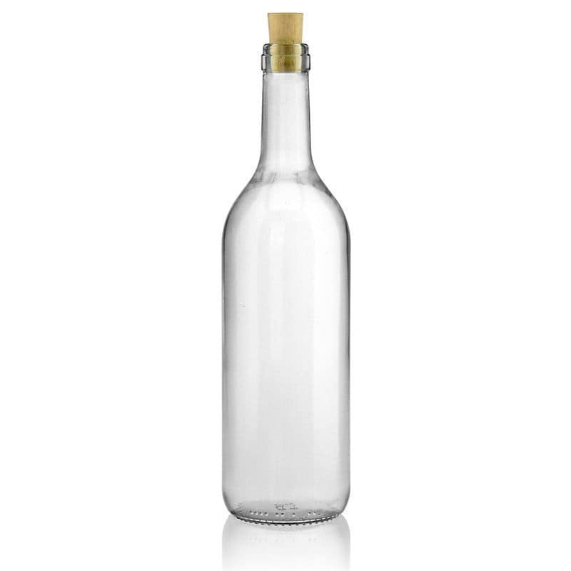 750 ml lasipullo 'Bordeaux', suu: korkki 750 ml lasipullo 'Bordeaux', suu: korkki