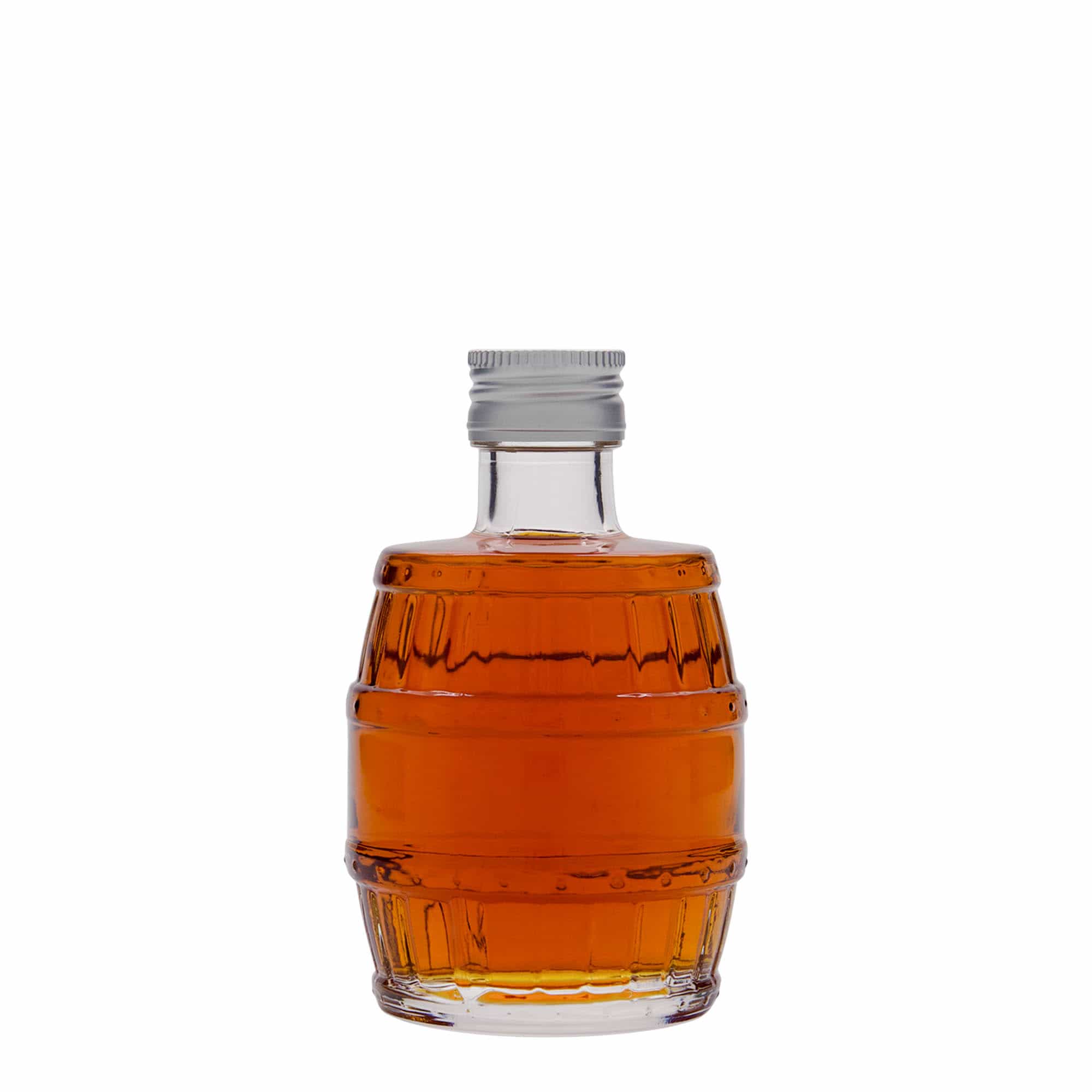 200 ml lasipullo 'tynnyri', suuaukko: PP 28