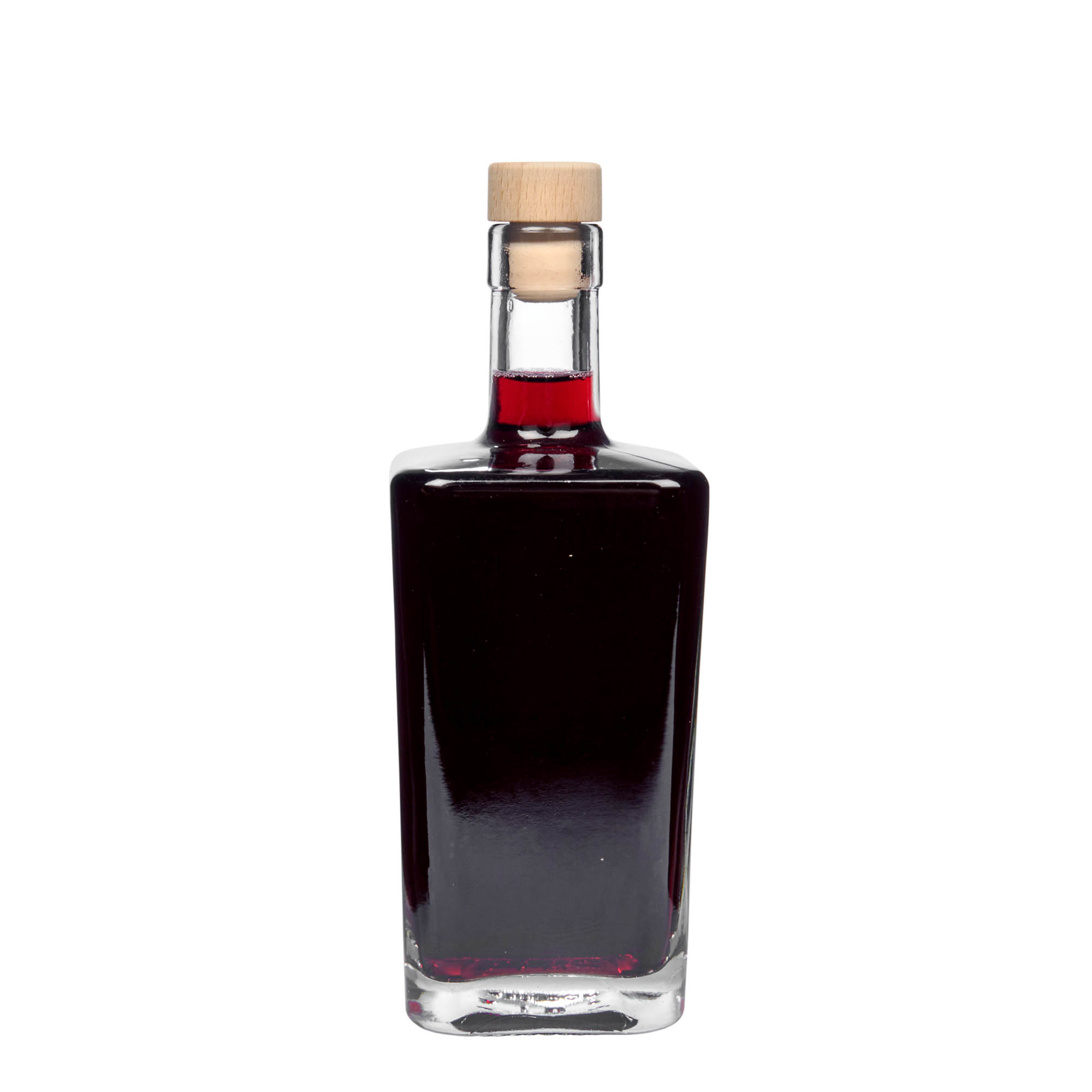 500 ml lasipullo 'Noel', neliömäinen, suuaukko: korkki