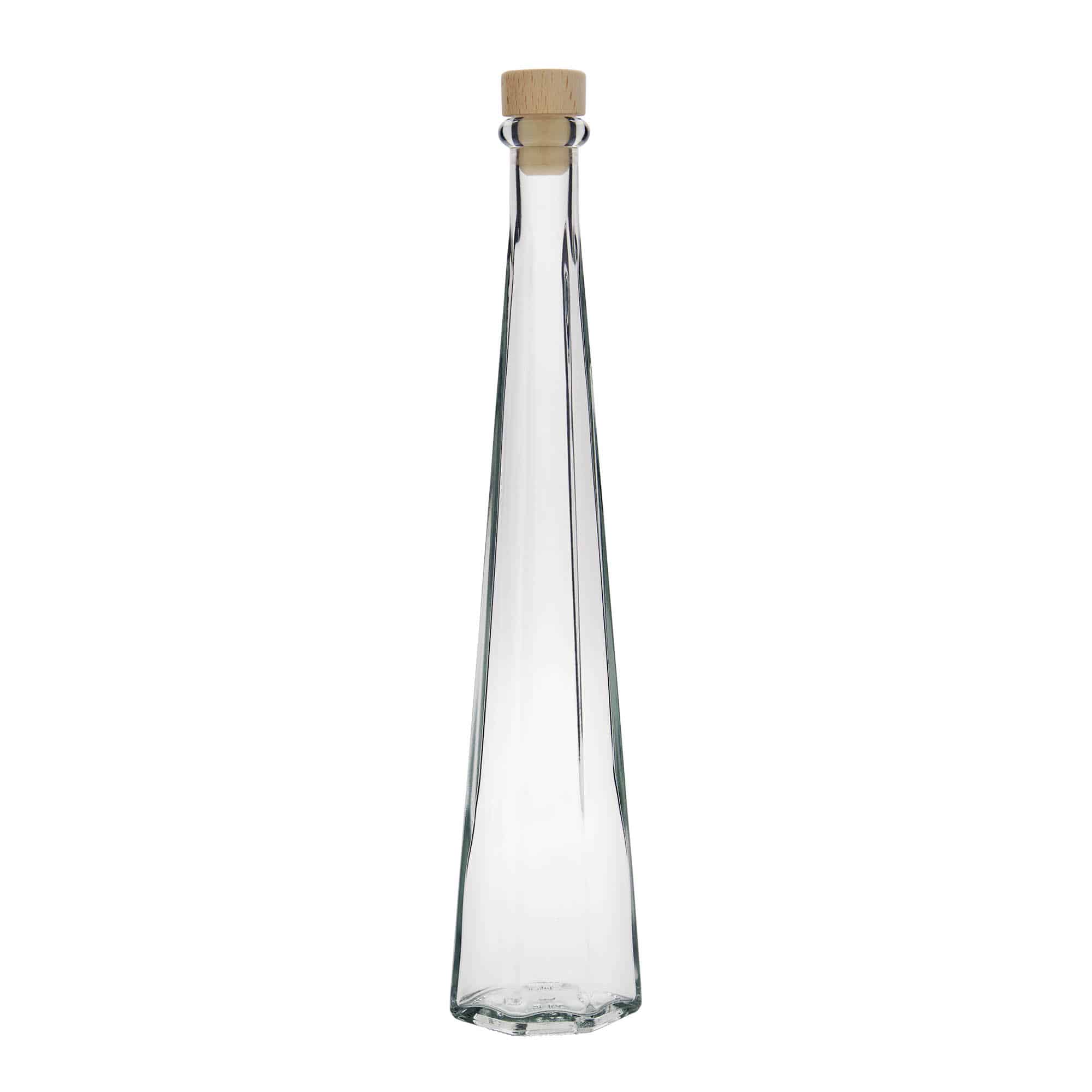 200 ml lasipullo 'Dama Sexta', kuusikulmainen, suu: korkki