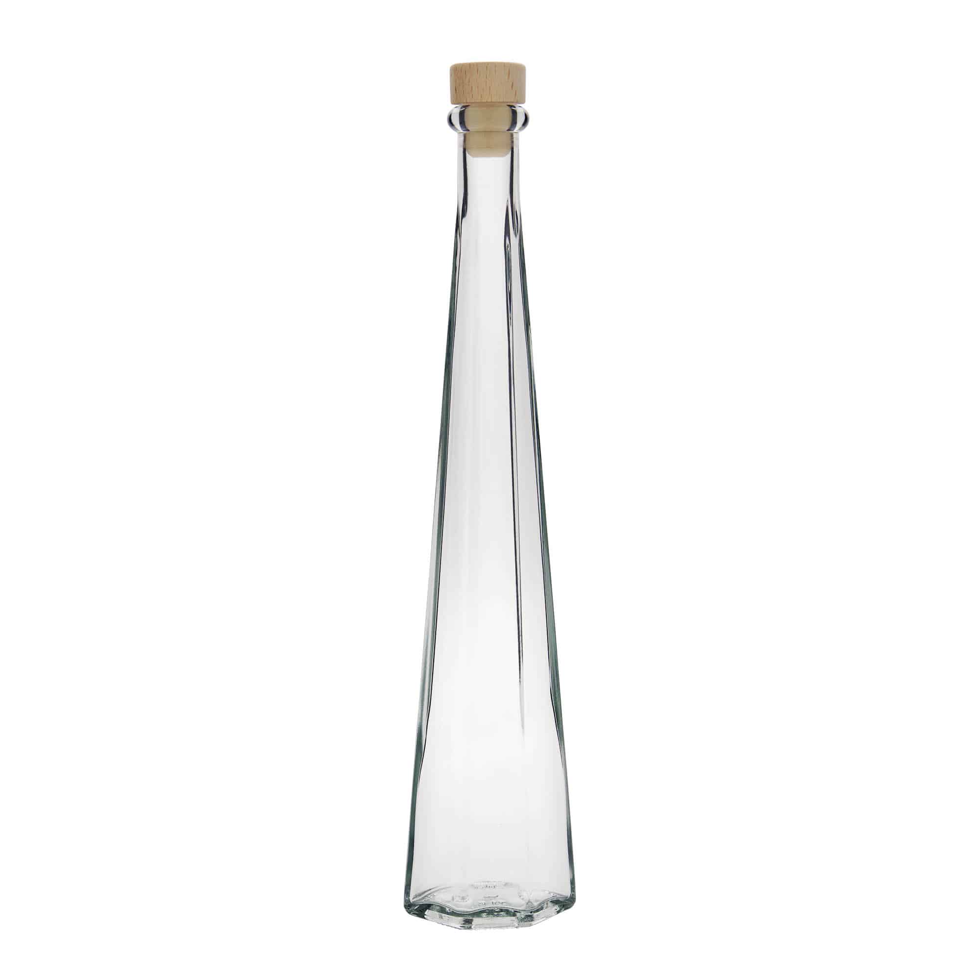 200 ml lasipullo 'Dama Sexta', kuusikulmainen, suuaukko: korkki