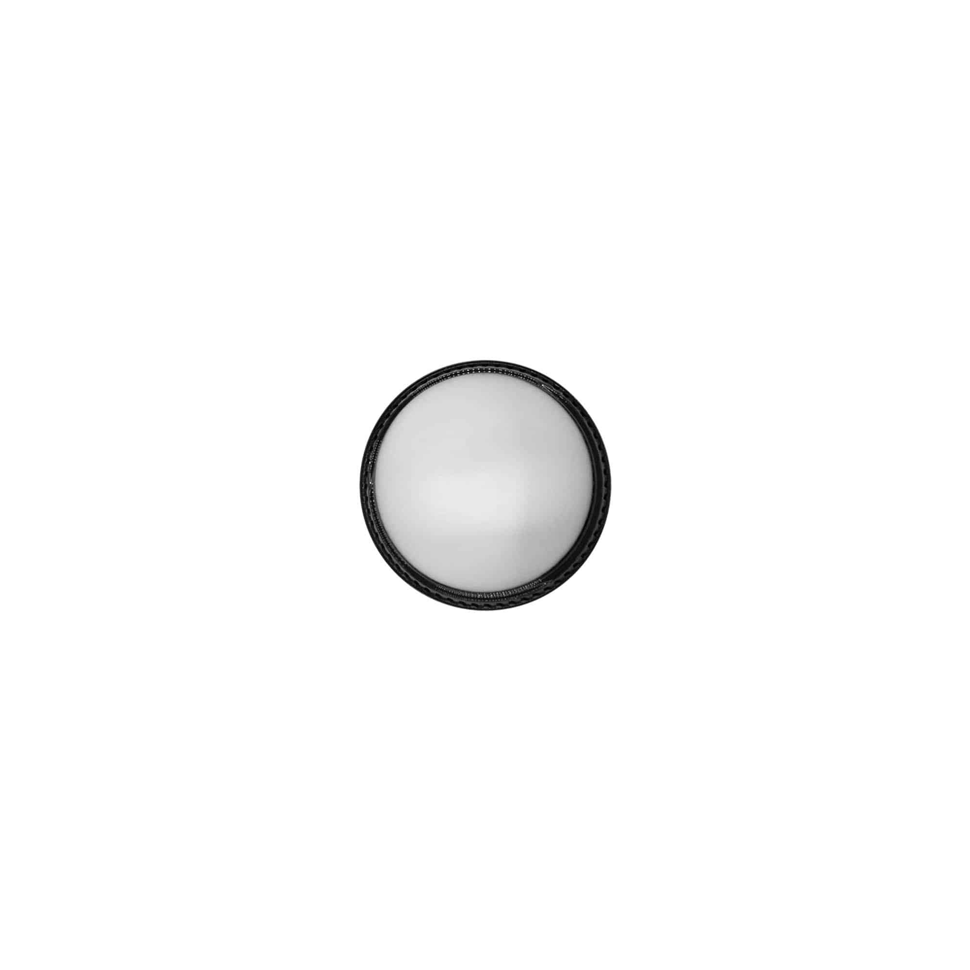 Kierrekorkki 5 ml:lle 'Antonella', PP-muovia, musta