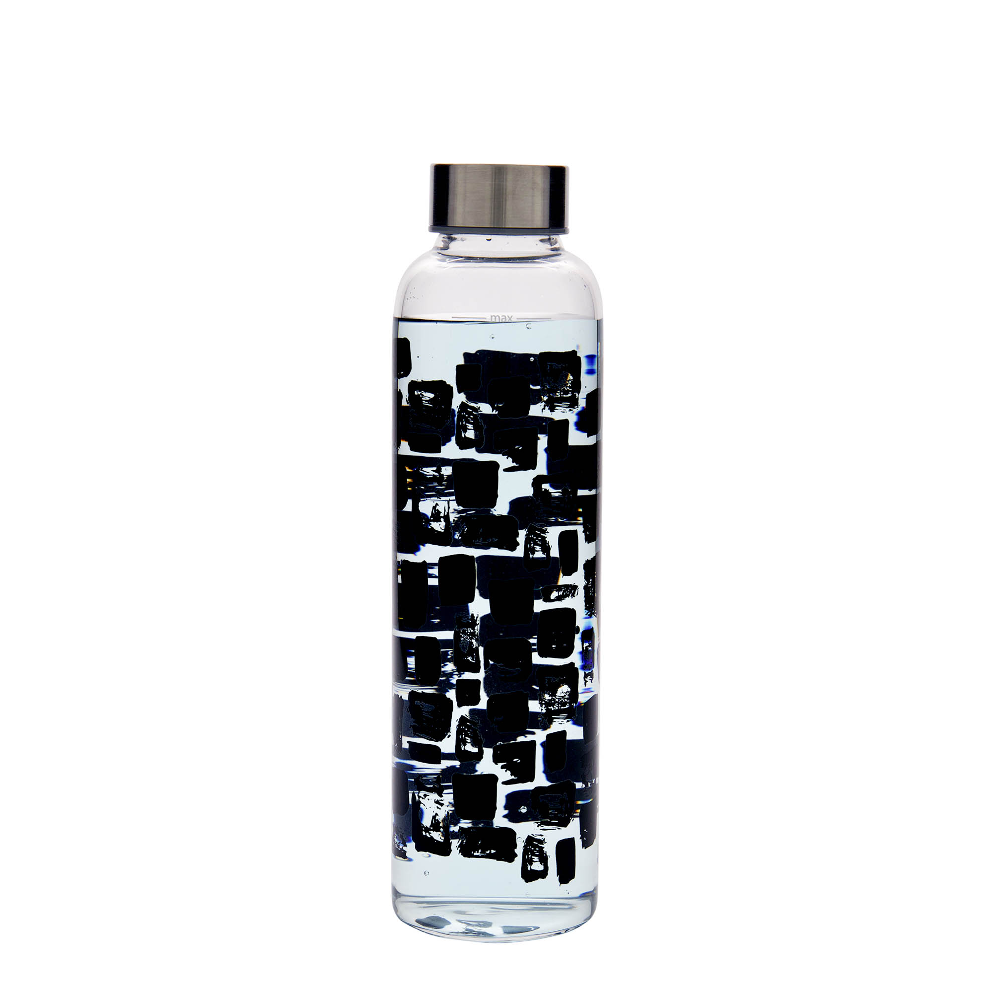 500 ml juomapullo 'Perseus - Mustat suorakulmiot', suuaukko: ruuvikorkki 500 ml juomapullo 'Perseus - Mustat suorakulmiot', suuaukko: ruuvikorkki