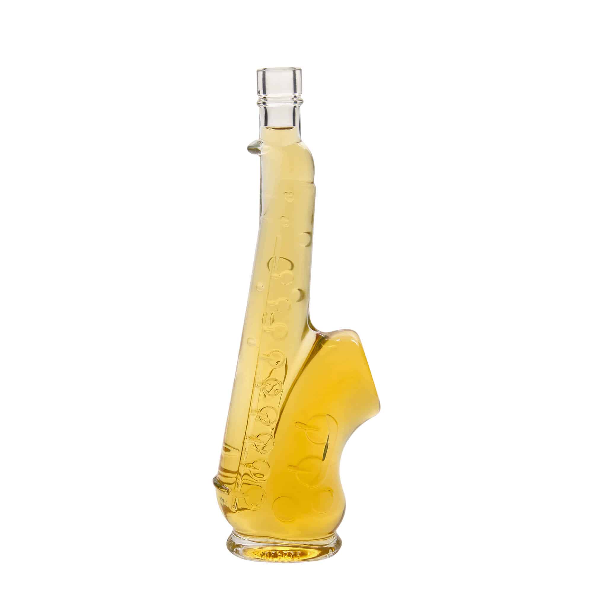 500 ml lasipullo 'Saksofoni', suu: korkki