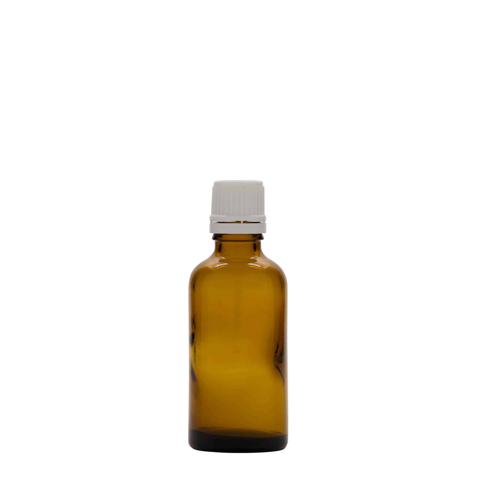 50 ml lääkeputkilo, lasi, ruskea, suuaukko: DIN 18