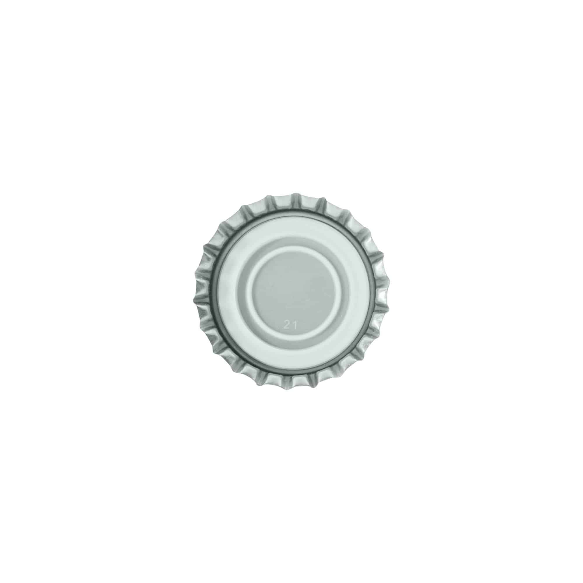 Pullonkorkki 29 mm, metalli, hopea