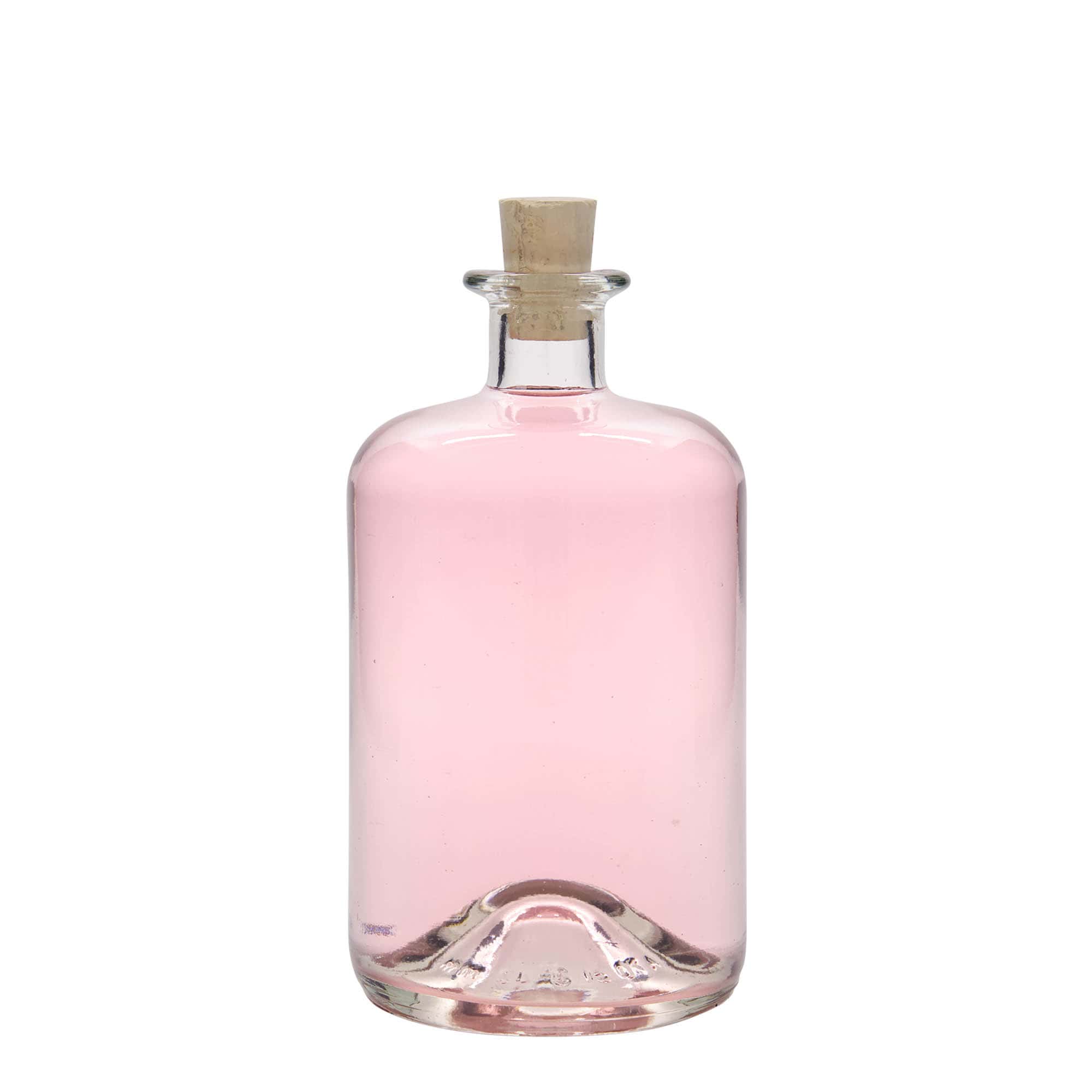 700 ml lasipullo apteekkarille, suuaukko: korkki