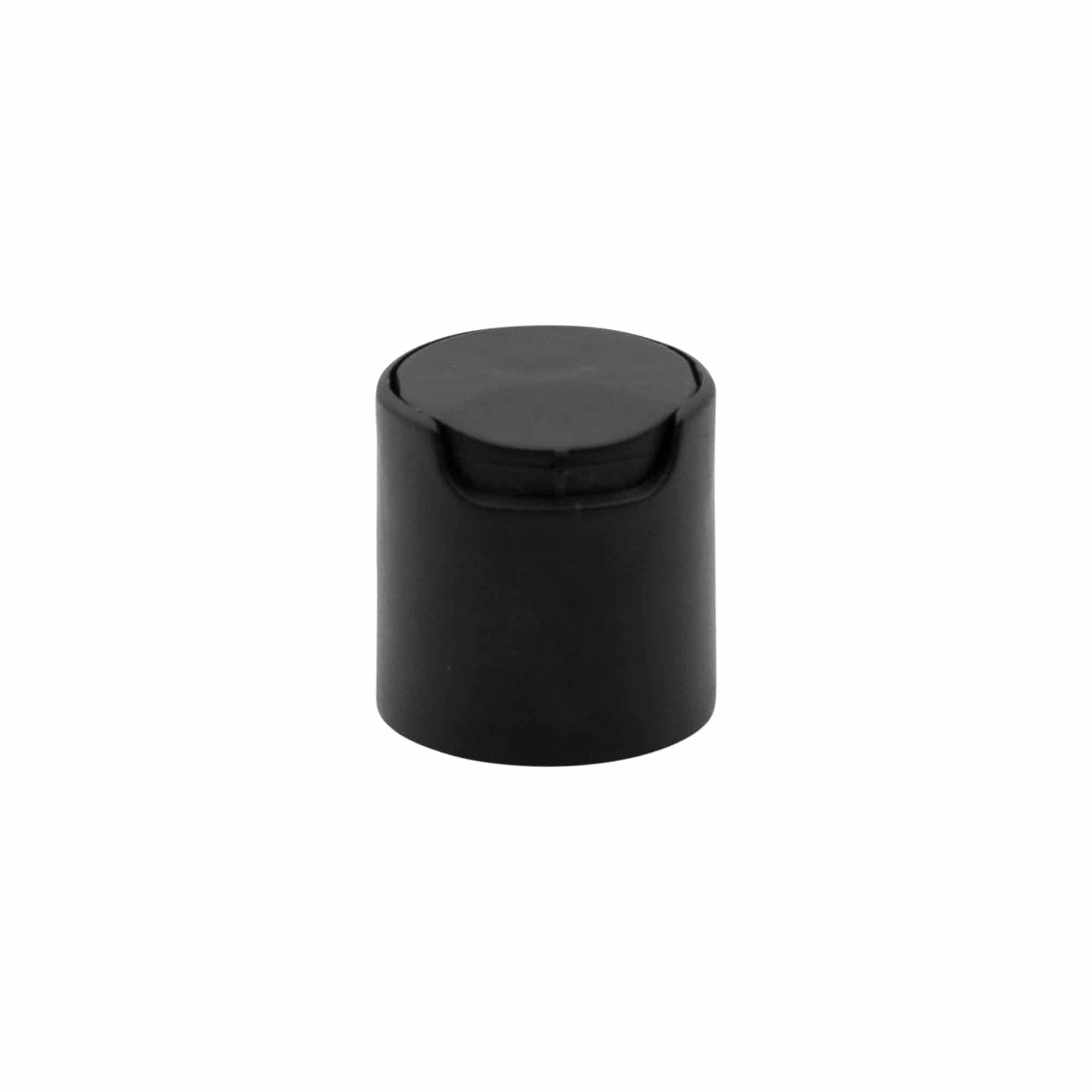 Kierrekorkki Disc Top, PP-muovi, musta, suu: 24/410