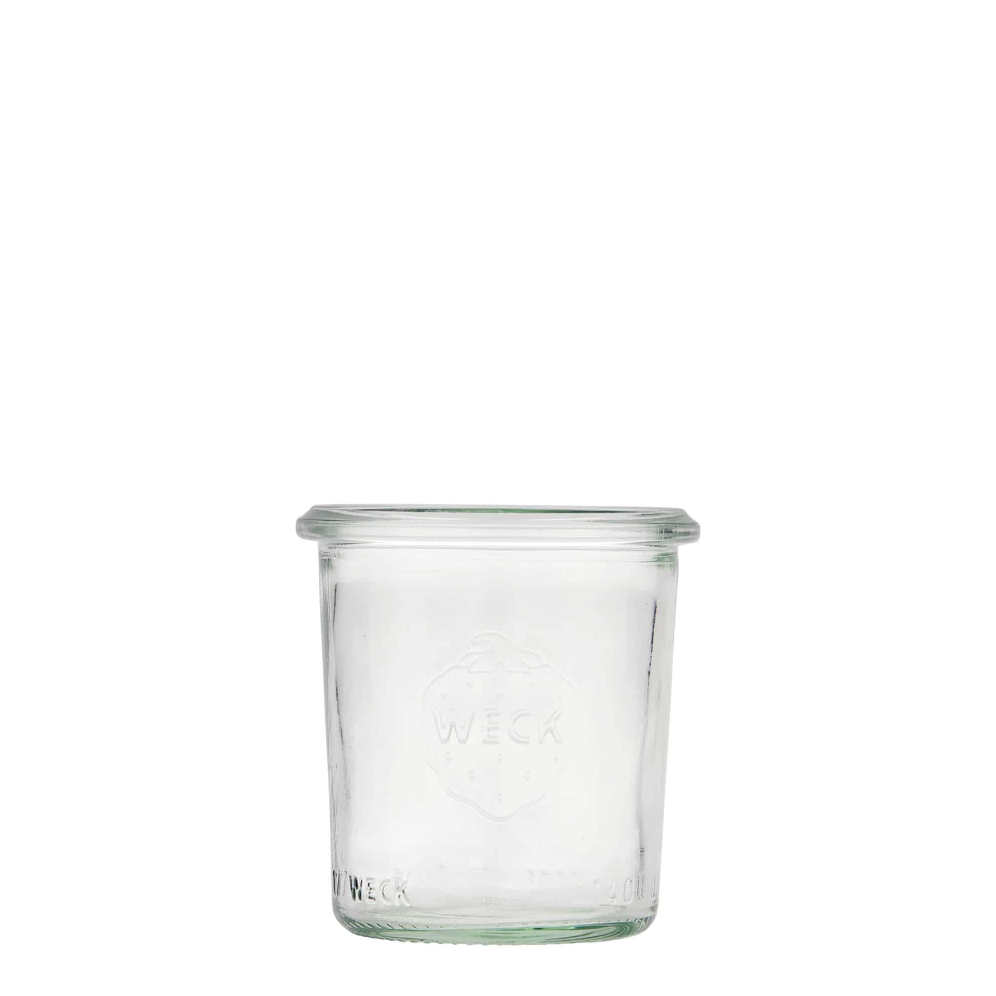 140 ml WECK sylinterimäinen lasipurkki, suu: pyöreä reuna