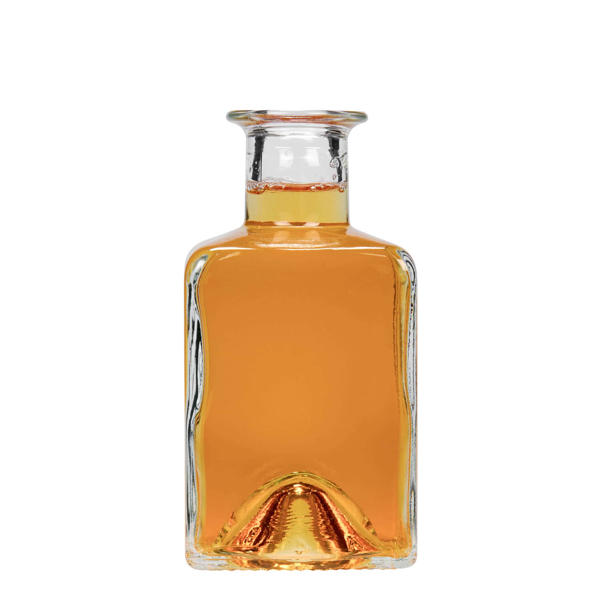 200 ml lasipullo 'Kubica', neliömäinen, suuaukko: korkki