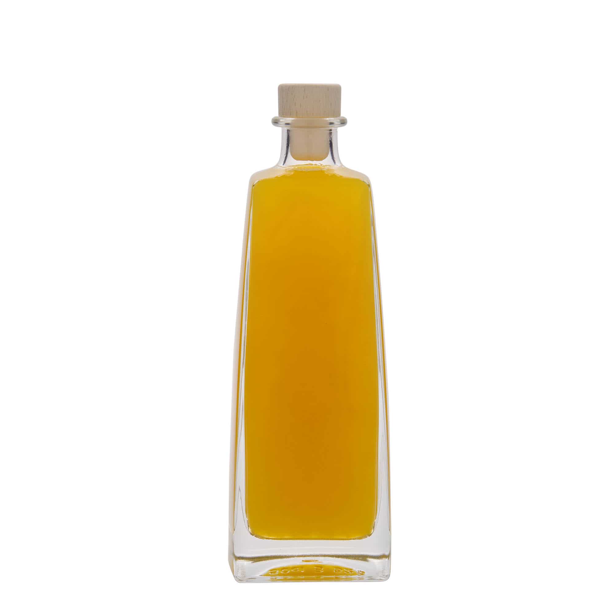 500 ml lasipullo 'Timmy', nelikulm., suu: korkki