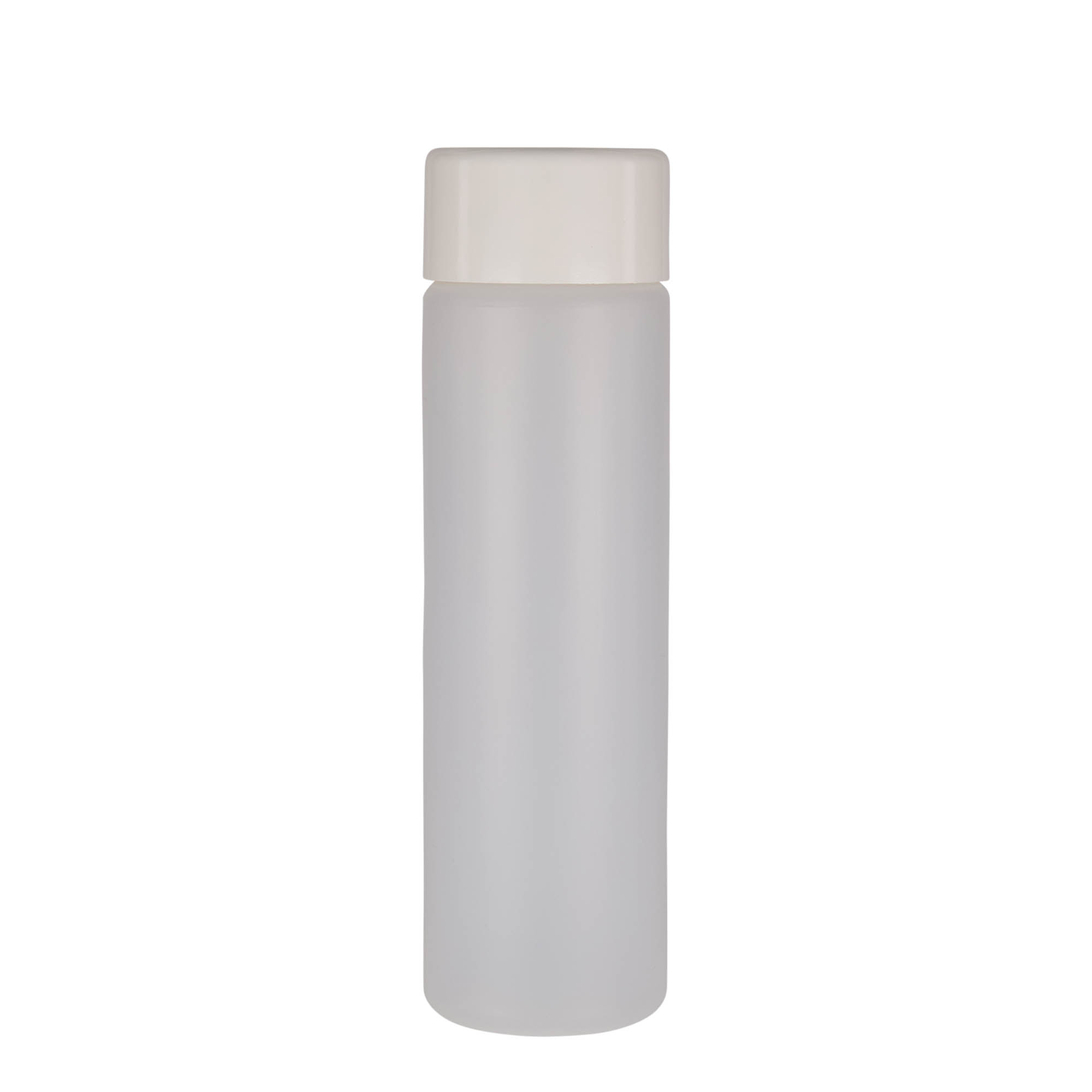 500 ml pyöreä pullo, PE-muovi, luonnonväri, suuaukko: ruuvikorkki