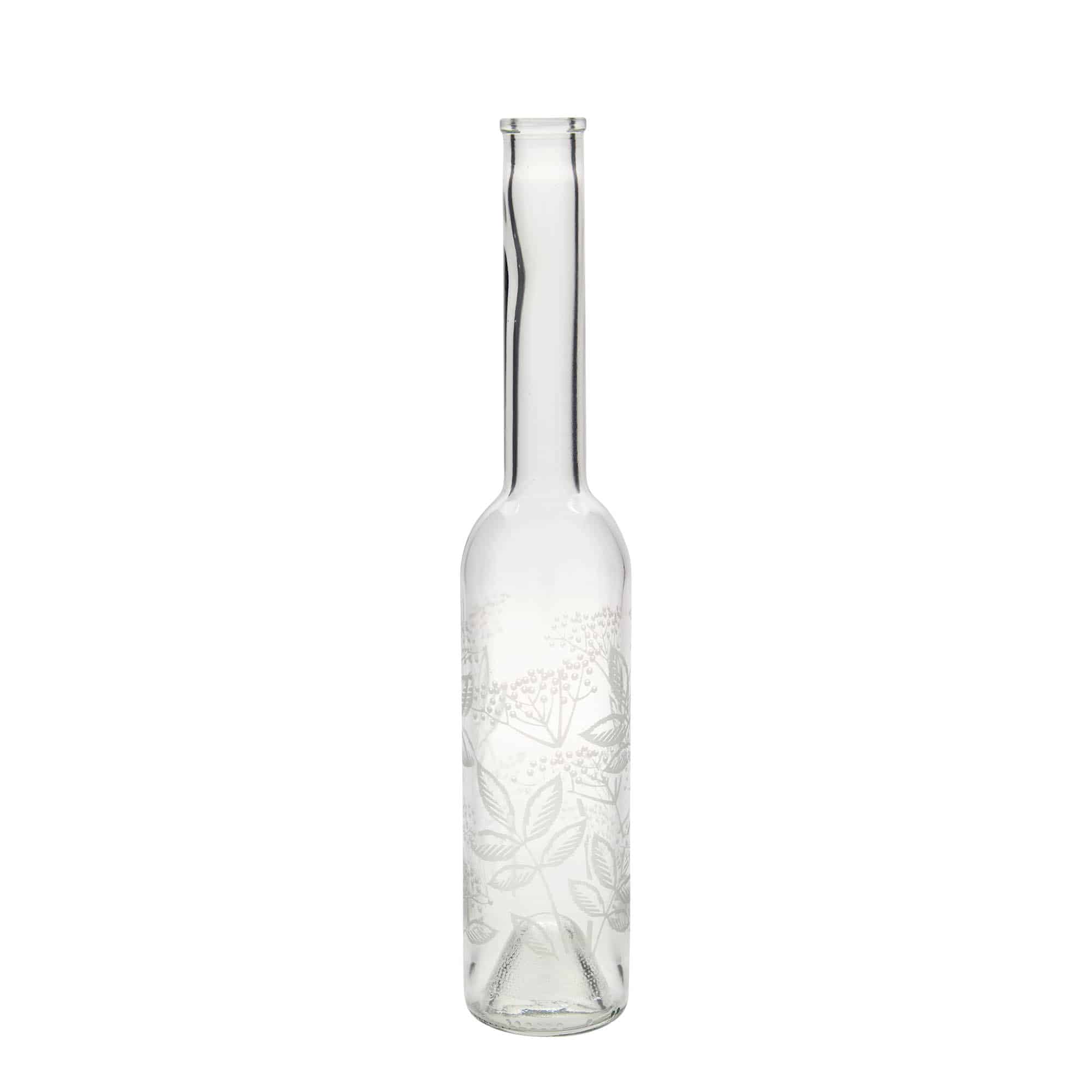 350 ml lasipullo ”Opera”, koriste: mustaherukka, suuaukko: korkki