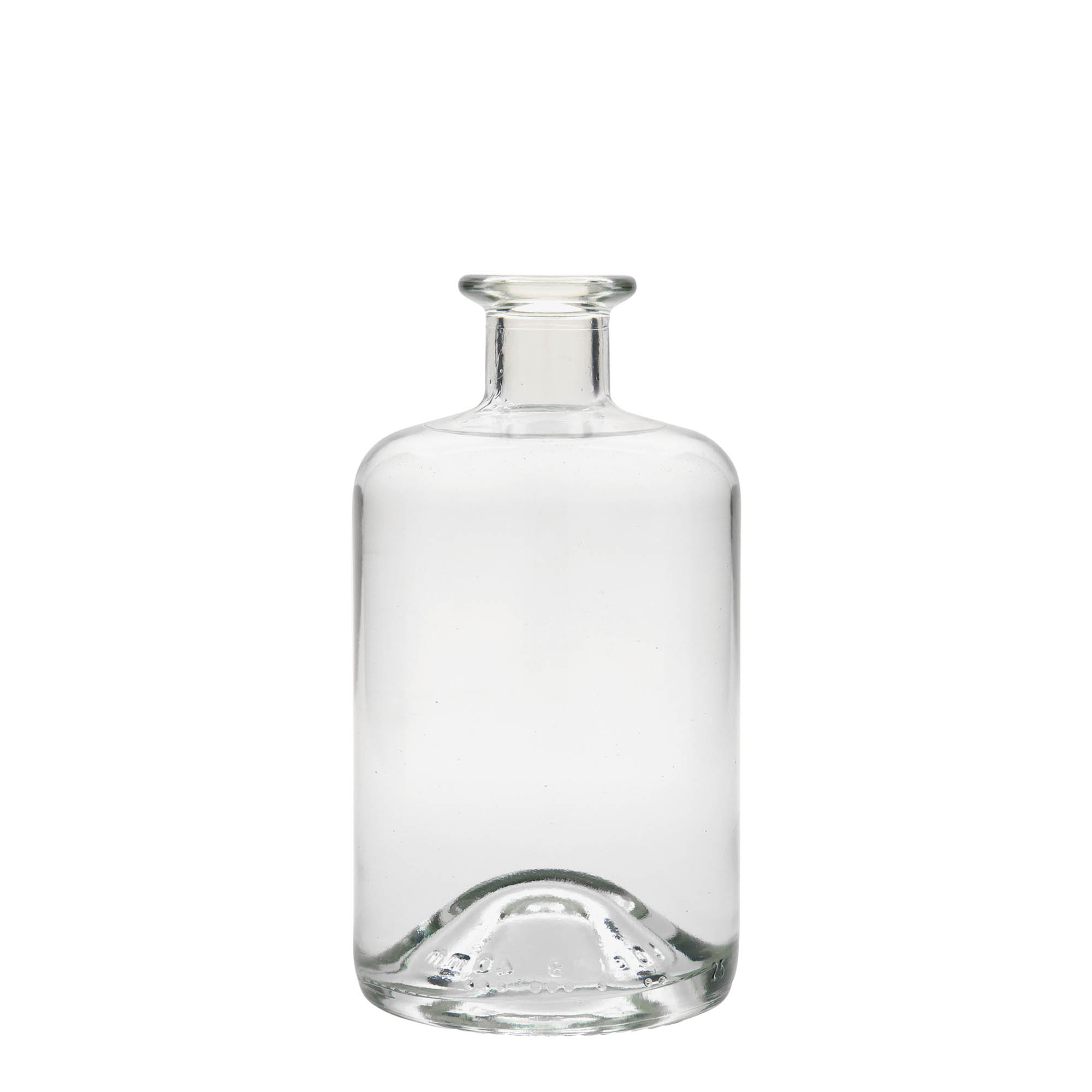 500 ml lasipullo apteekkarille, suuaukko: korkki
