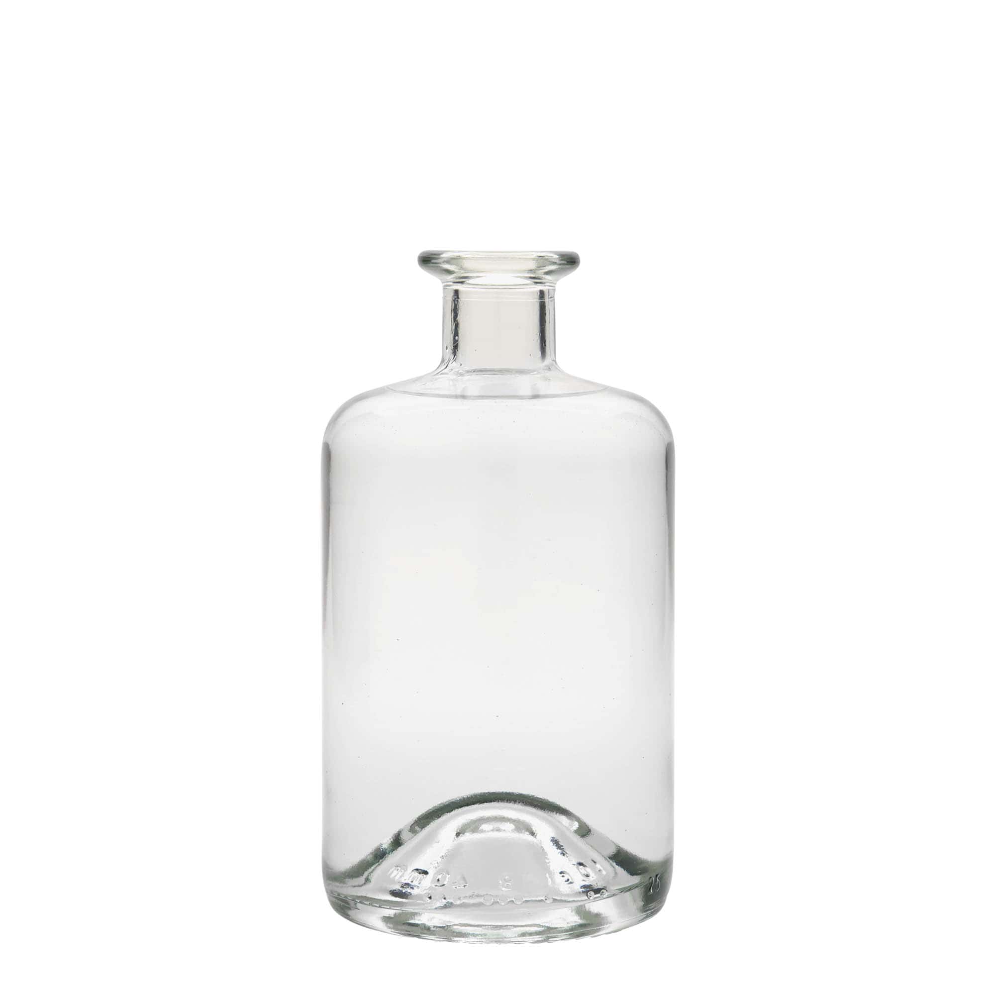 500 ml lasipullo apteekkarille, suuaukko: korkki