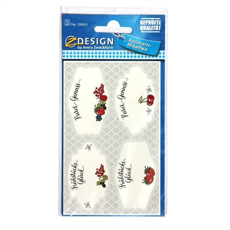 Zweckform-tarrat 'Aamiainen', paperi, monivärinen