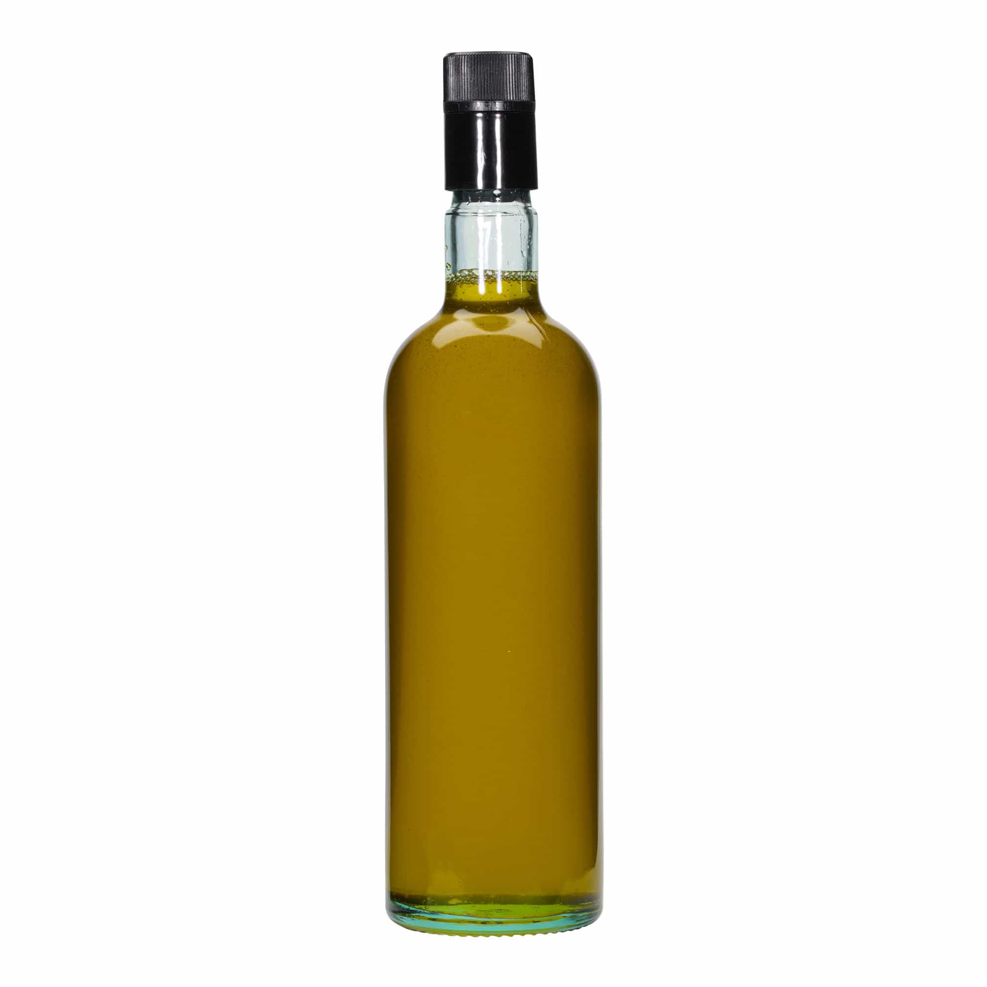 750 ml etikka-/öljypullo 'Willy New', lasia, vaaleanvihreä, suuaukko: DOP