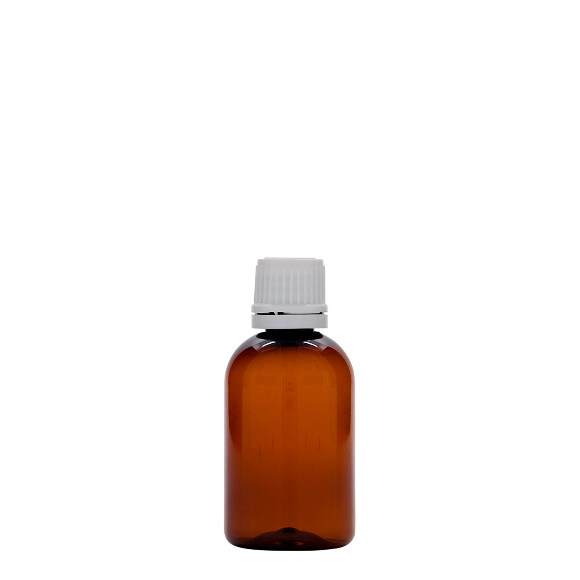 50 ml PET-lääkeputkilo 'Easy Living', ruskea, muovi, suuaukko: DIN 18