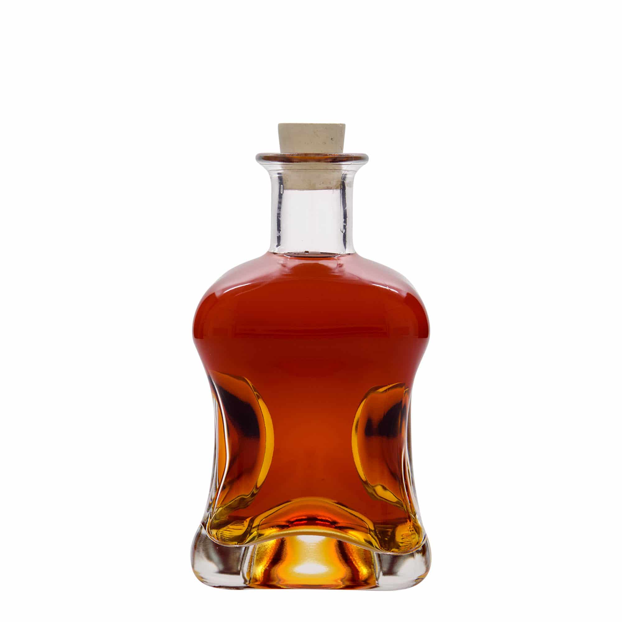 500 ml lasipullo 'Dublin', neliö, suu: korkki
