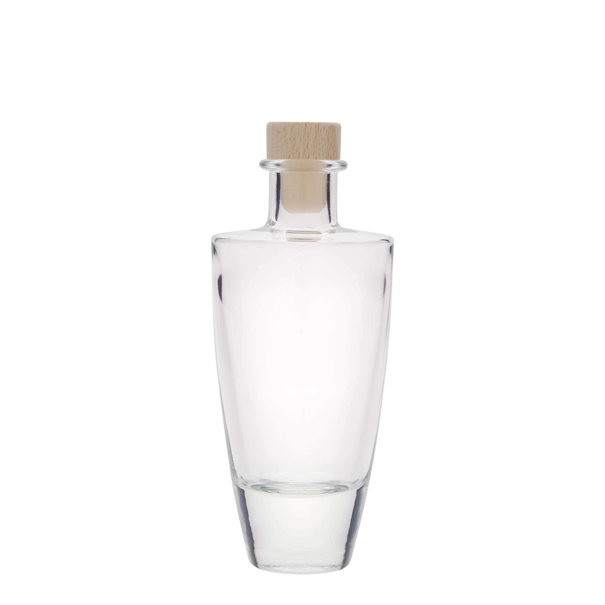 200 ml lasipullo 'Vanessa', soikea, suu: korkki