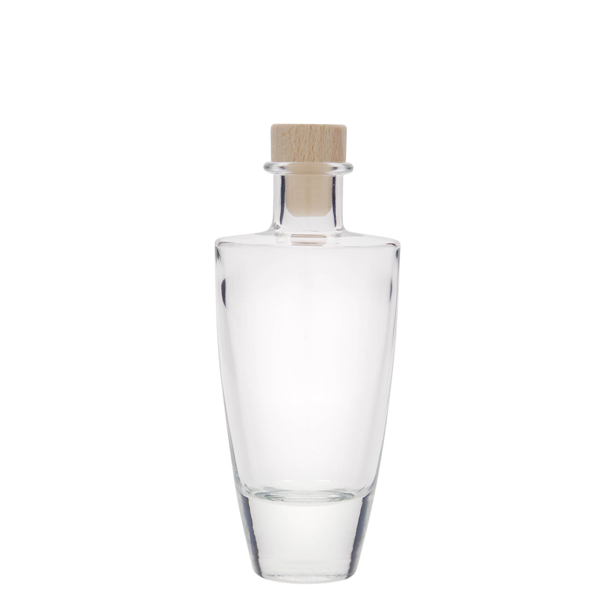 200 ml lasipullo ”Vanessa”, ovaali, suuaukko: korkki
