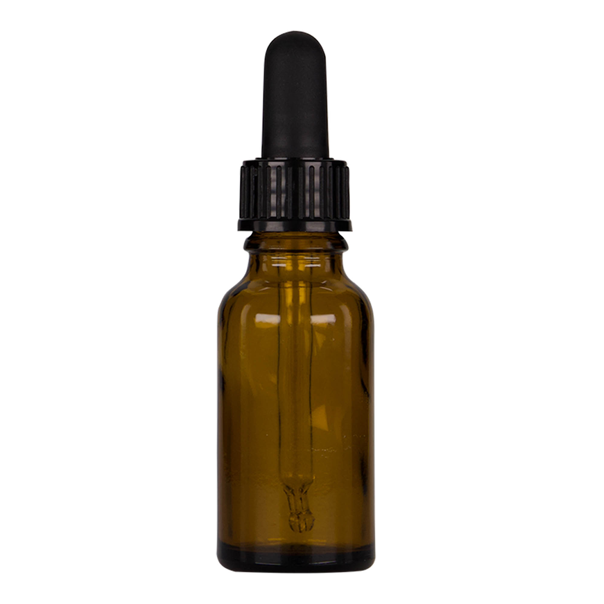 20 ml lääke-pipettipullo, lasia, ruskea-musta, suuaukko: DIN 18