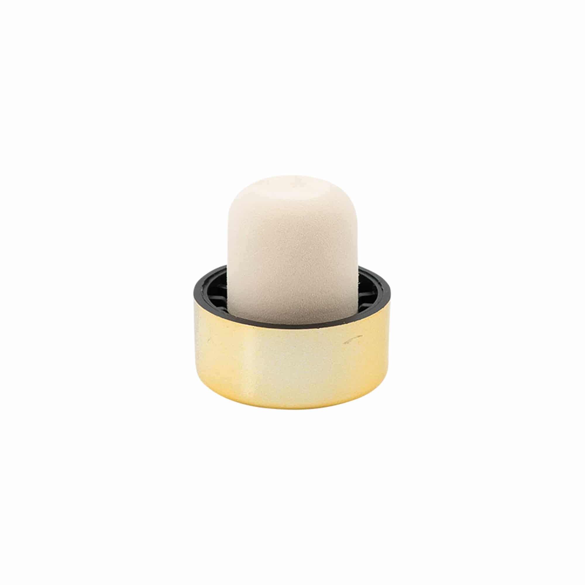 Kahvakorkki 19 mm, muovia, kulta, suukappaleelle: korkki