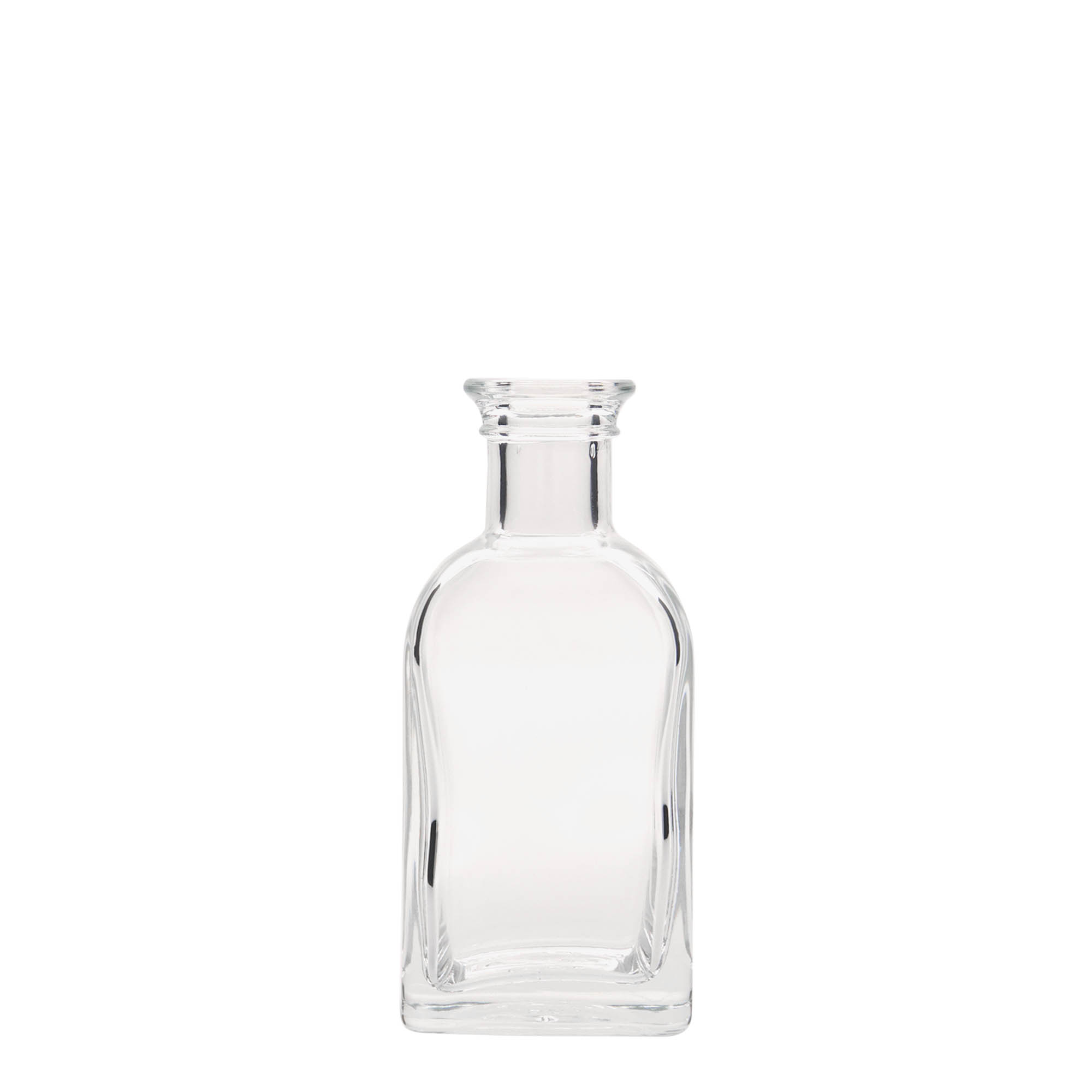 100 ml lasipullo Apotheker Carré, neliömäinen, suuaukko: korkki 100 ml lasipullo Apotheker Carré, neliömäinen, suuaukko: korkki