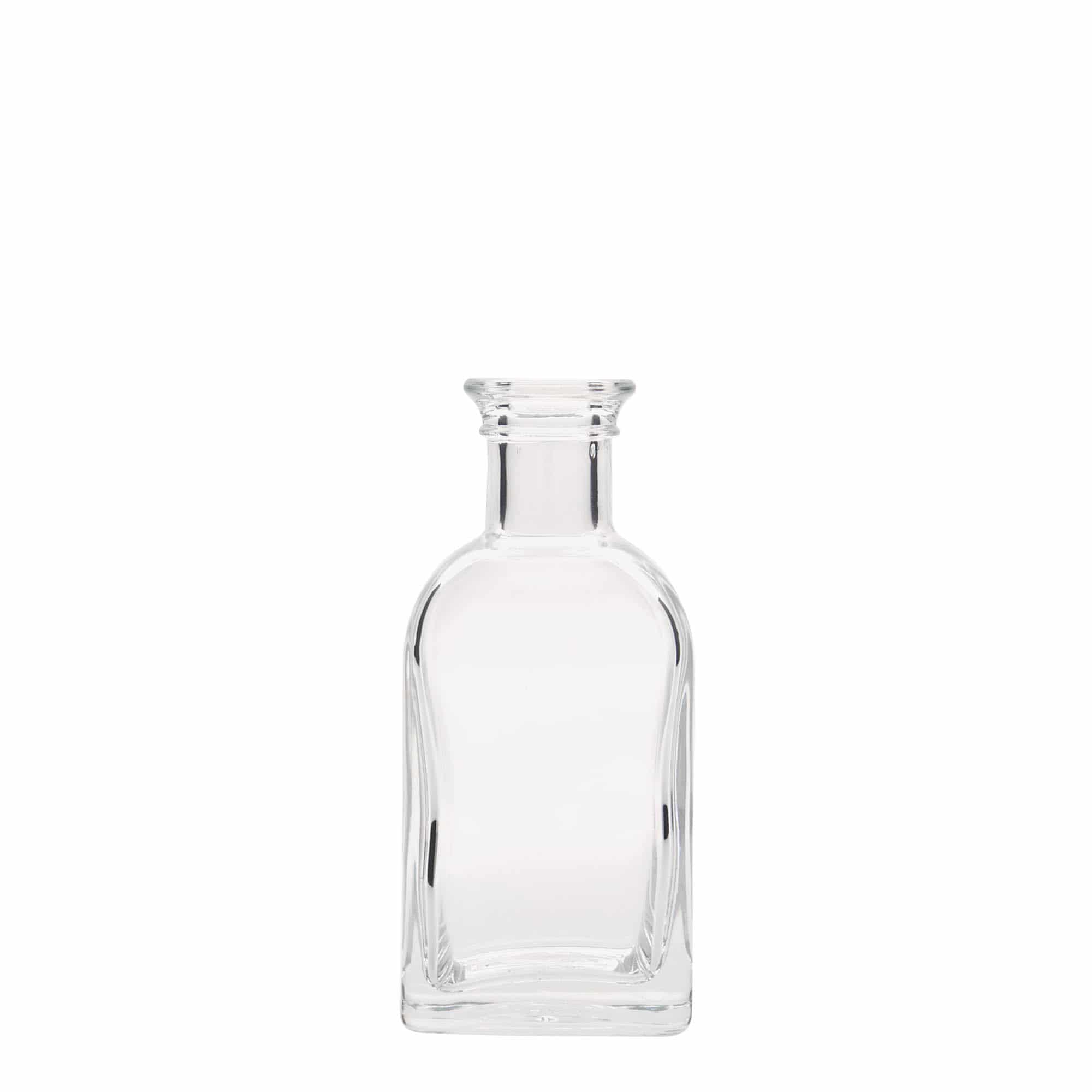 100 ml lasipullo Apotheker Carré, neliömäinen, suuaukko: korkki 100 ml lasipullo Apotheker Carré, neliömäinen, suuaukko: korkki