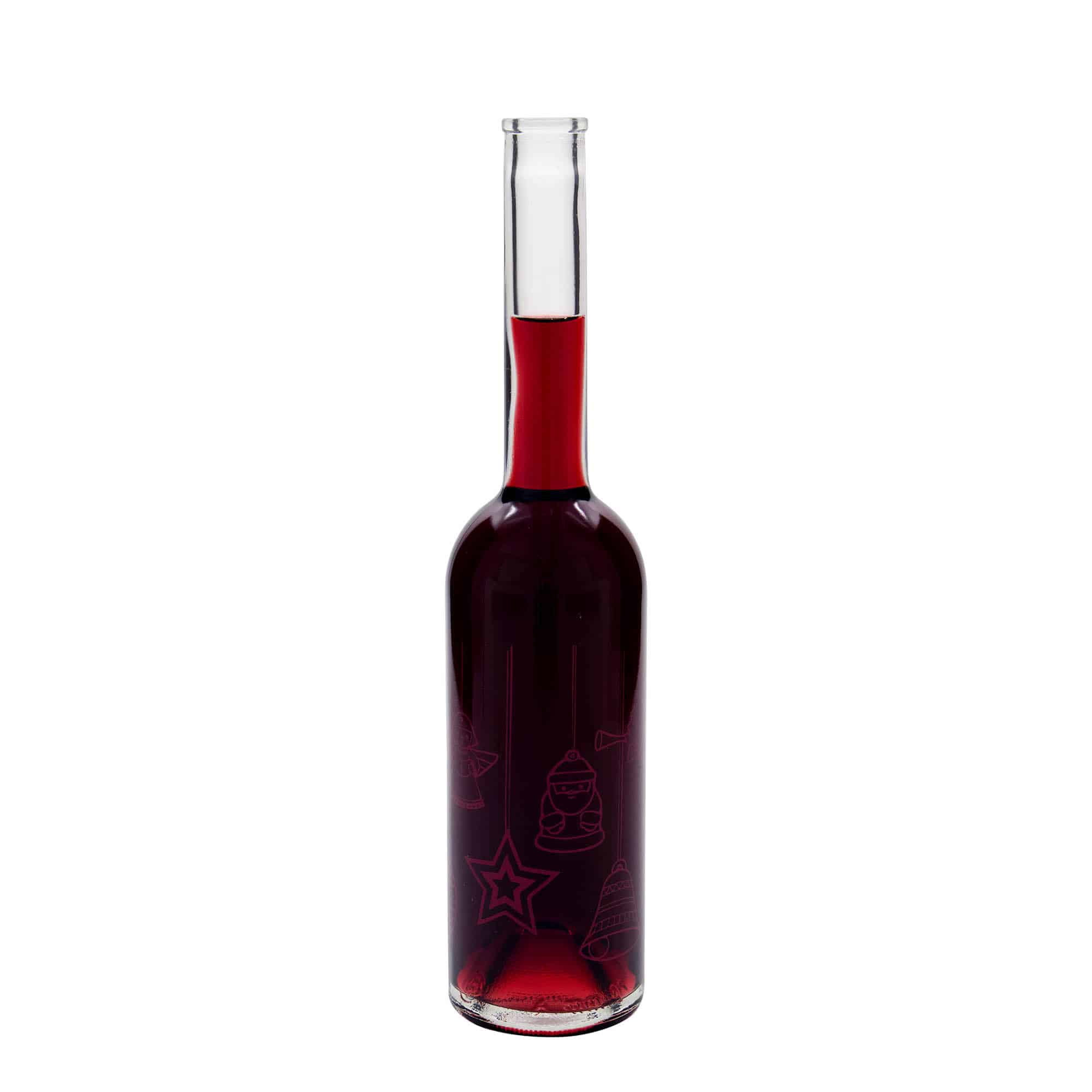 500 ml lasipullo 'Ooppera', kuvio: tähdet, suu: korkki
