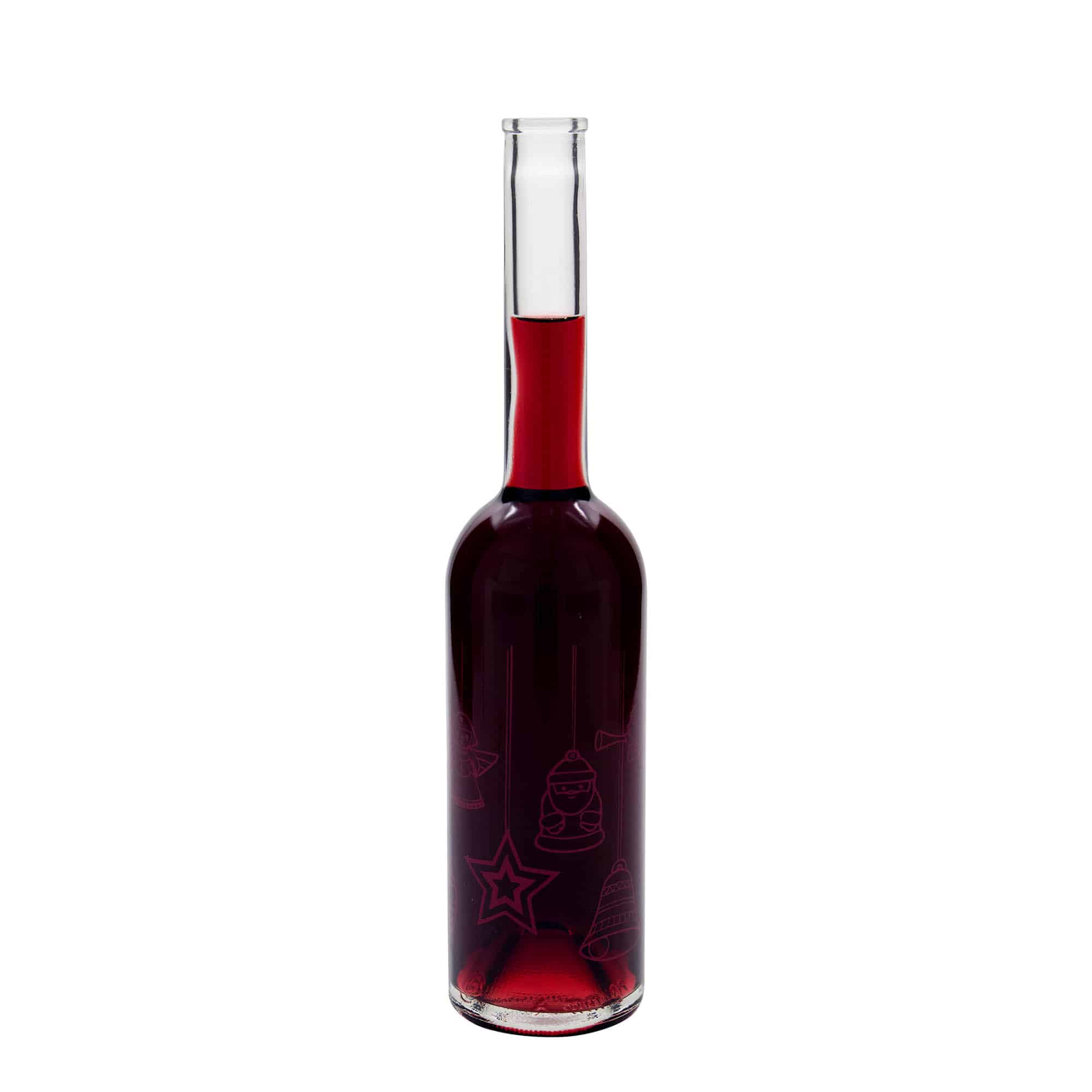 500 ml lasipullo 'Opera', kuvio: tähdet, suuaukko: korkki