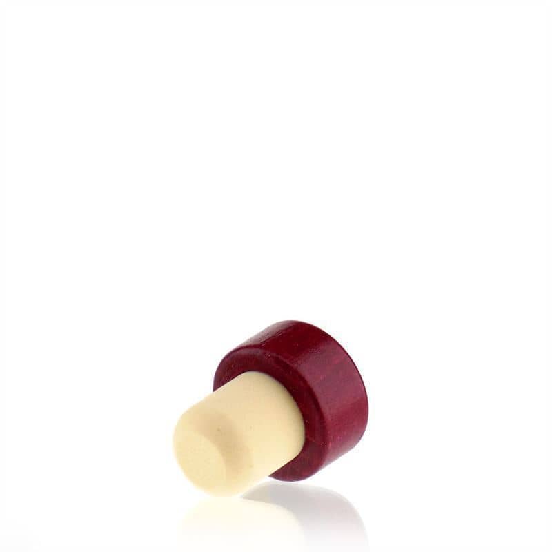 Luonnonkorkit 19 mm, puu, bordeauxin punainen, suu: korkki