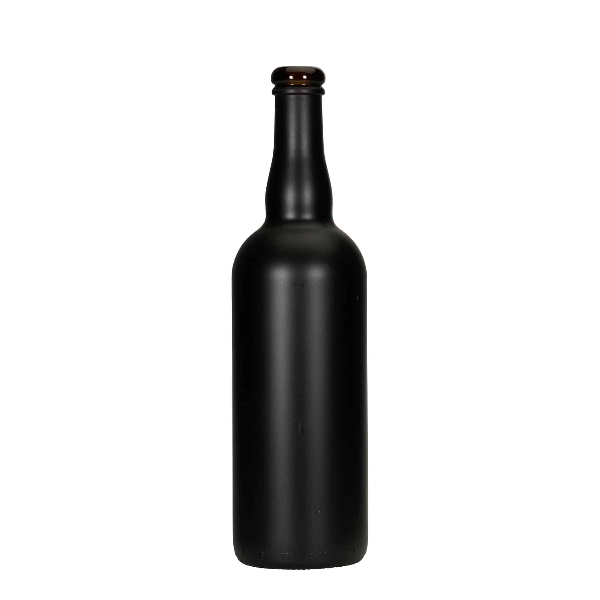 750 ml olutpullo Belgia, lasi, musta, suu: korkki 750 ml olutpullo Belgia, lasi, musta, suu: korkki