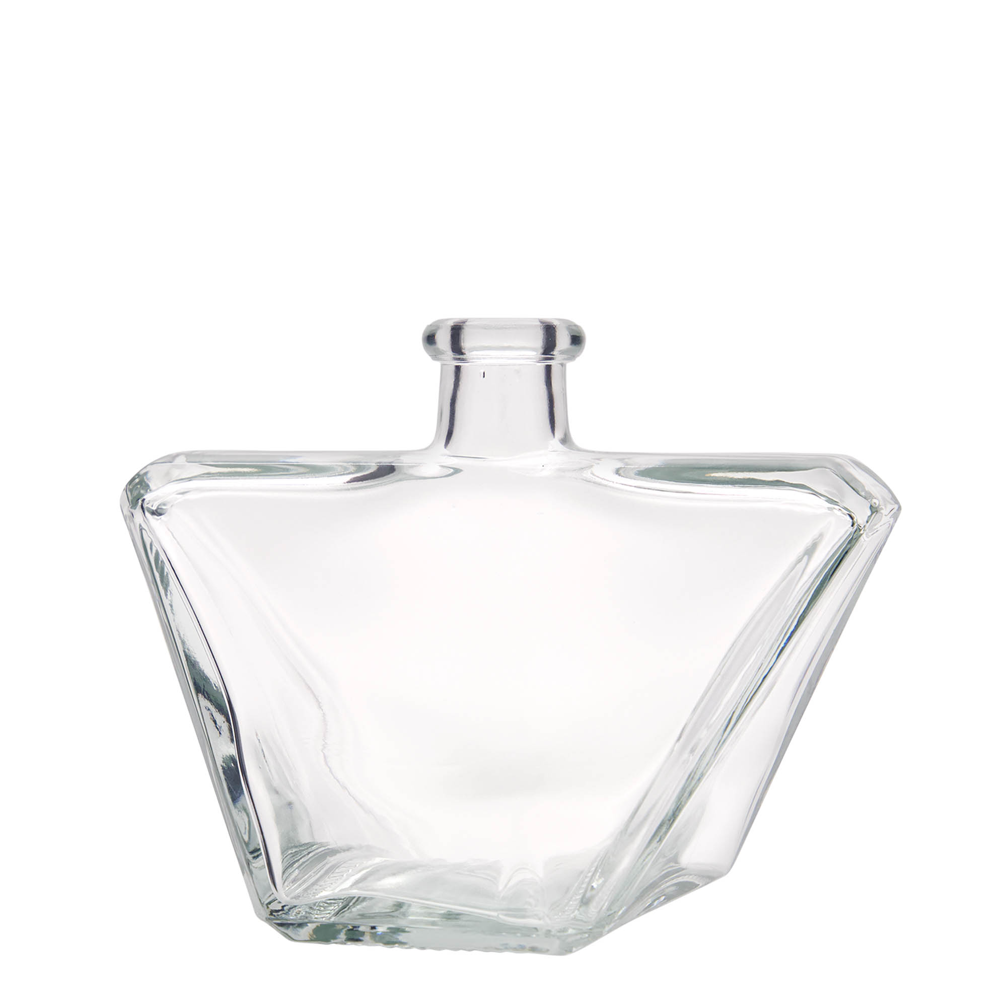 500 ml lasipullo 'Charly', nelikulm., suu: korkki