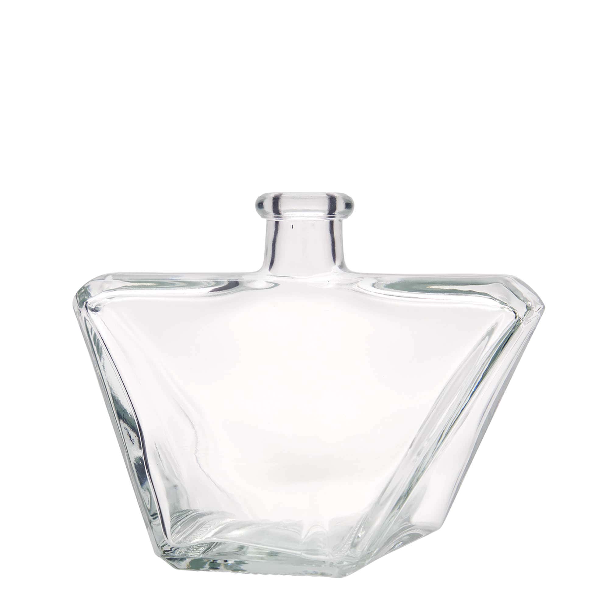 500 ml lasipullo 'Charly', nelikulm., suu: korkki