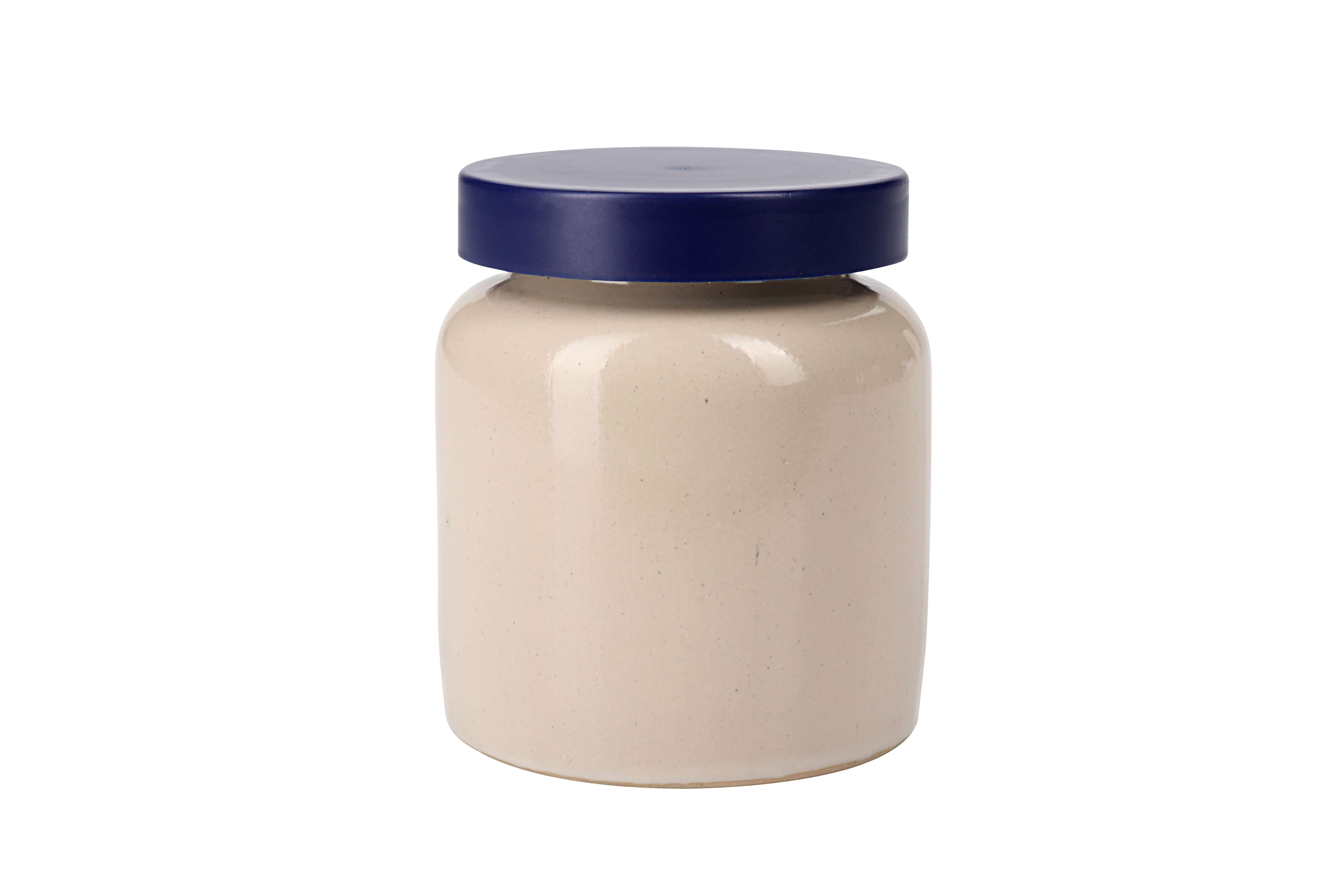 270 ml saviastiapurkki, keramiikka, beige, suuaukko: käännettävä kansi