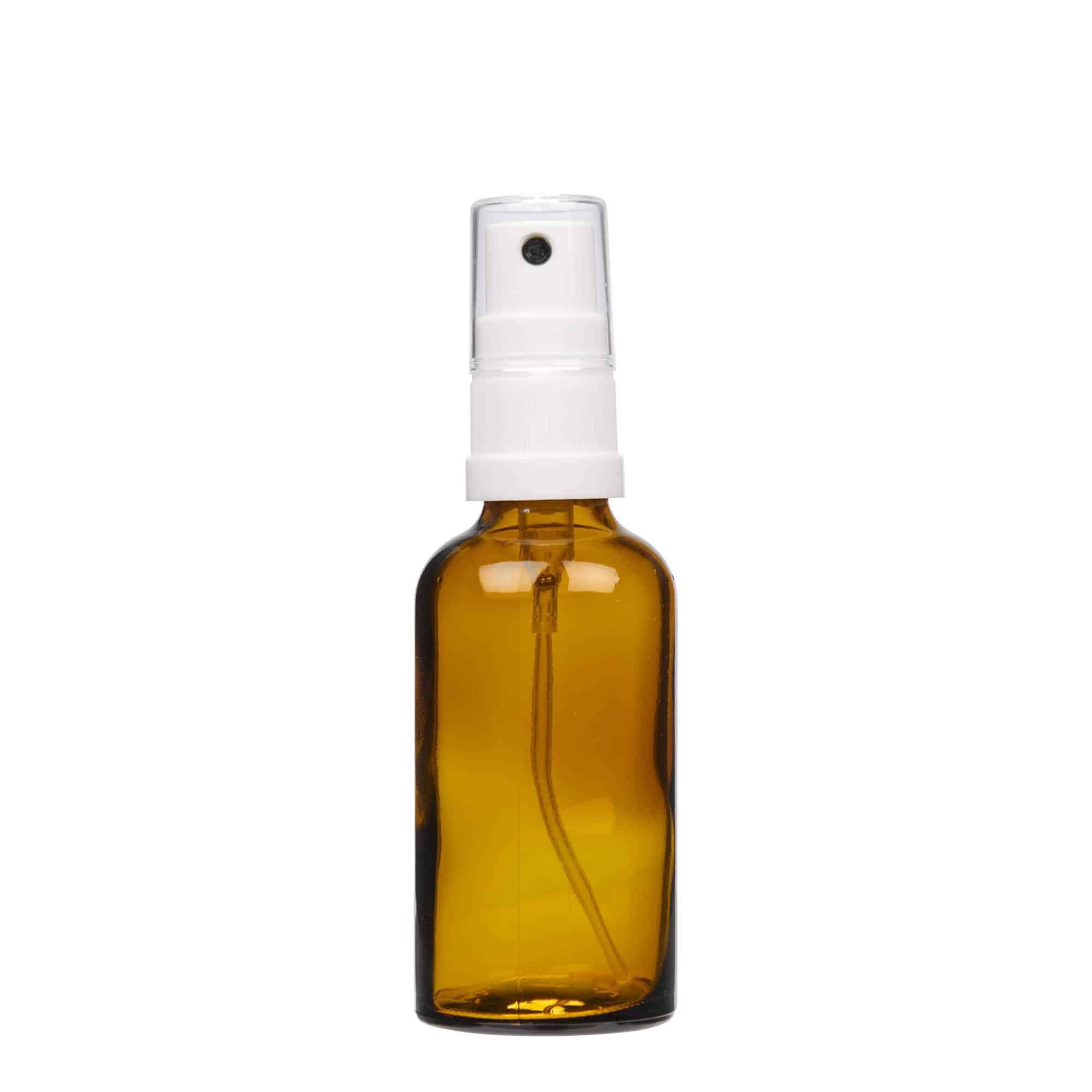 50 ml suihkepullo lääke, lasia, ruskea, suuaukko: DIN 18
