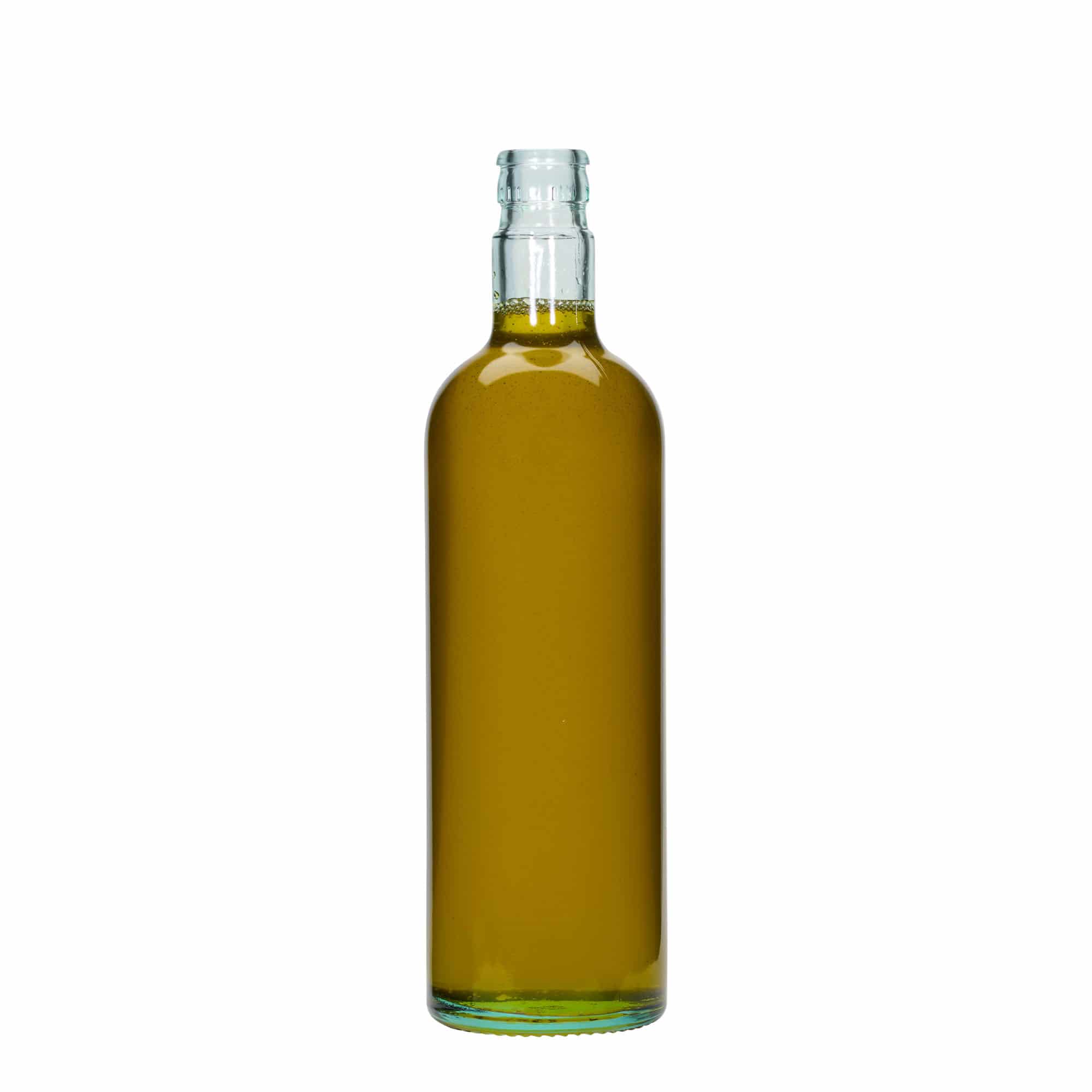 750 ml etikka-/öljypullo 'Willy New', lasi, v.vihreä, suu: DOP
