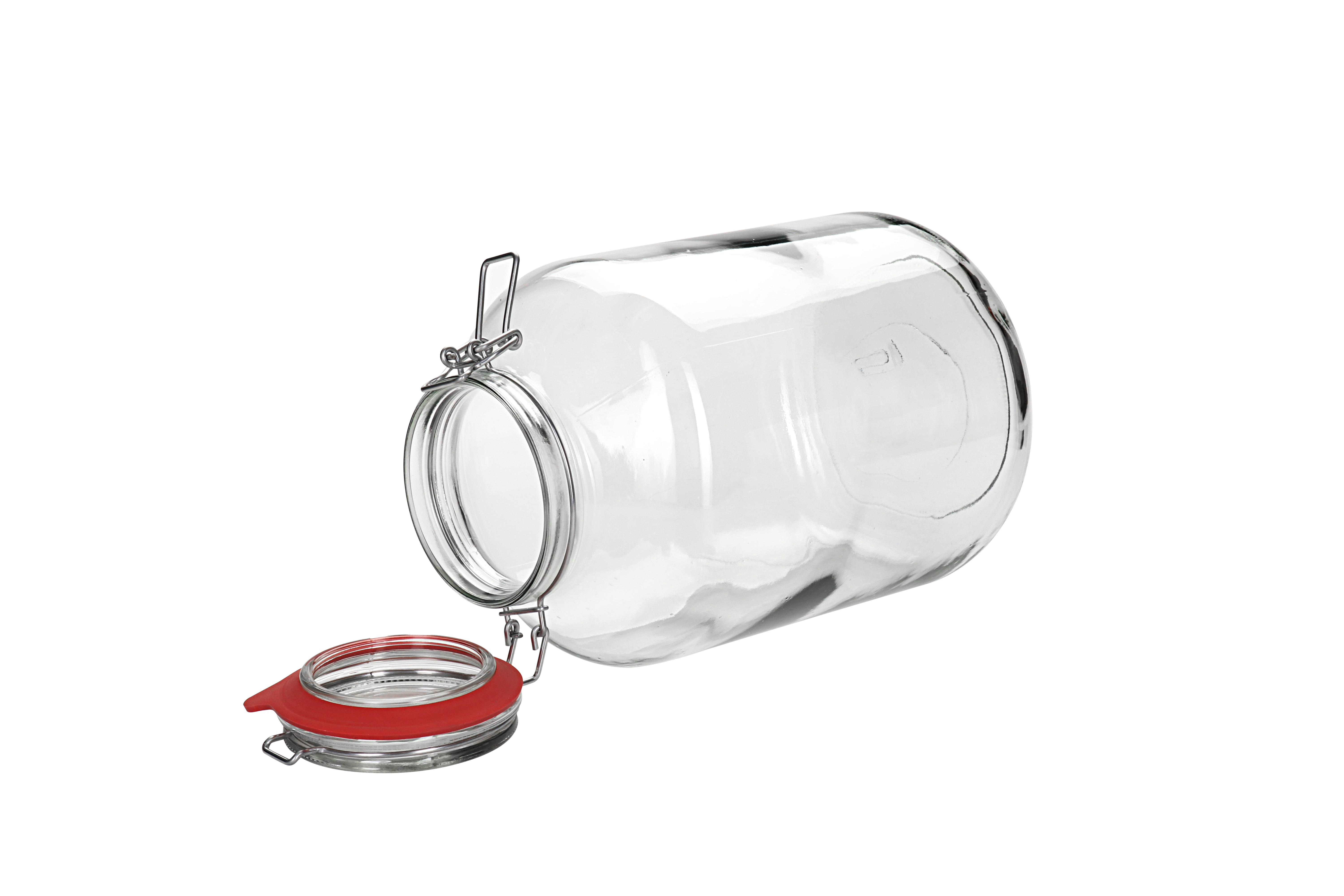 4,880 ml langallinen lasipurkki, suuaukko: langallinen suljin 4,880 ml langallinen lasipurkki, suuaukko: langallinen suljin