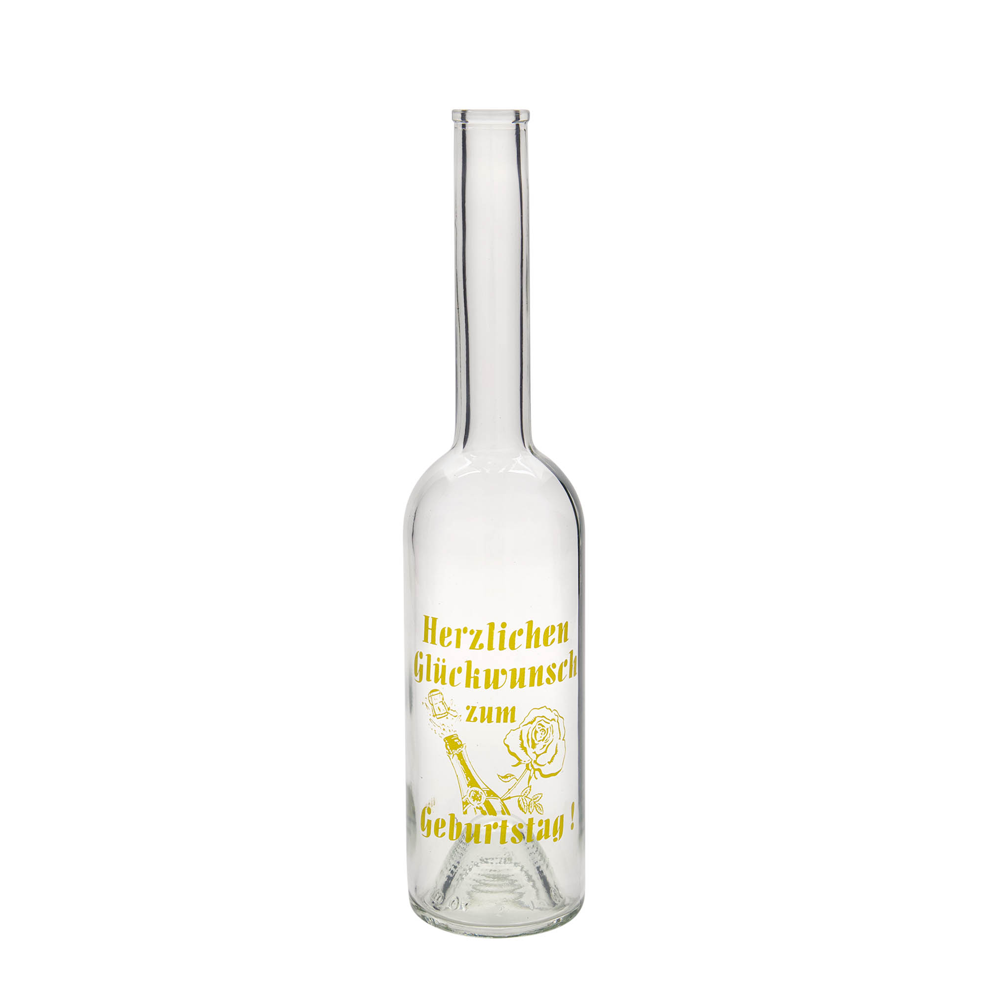 500 ml lasipullo 'Opera', kuvio: Omena, suuaukko: korkki