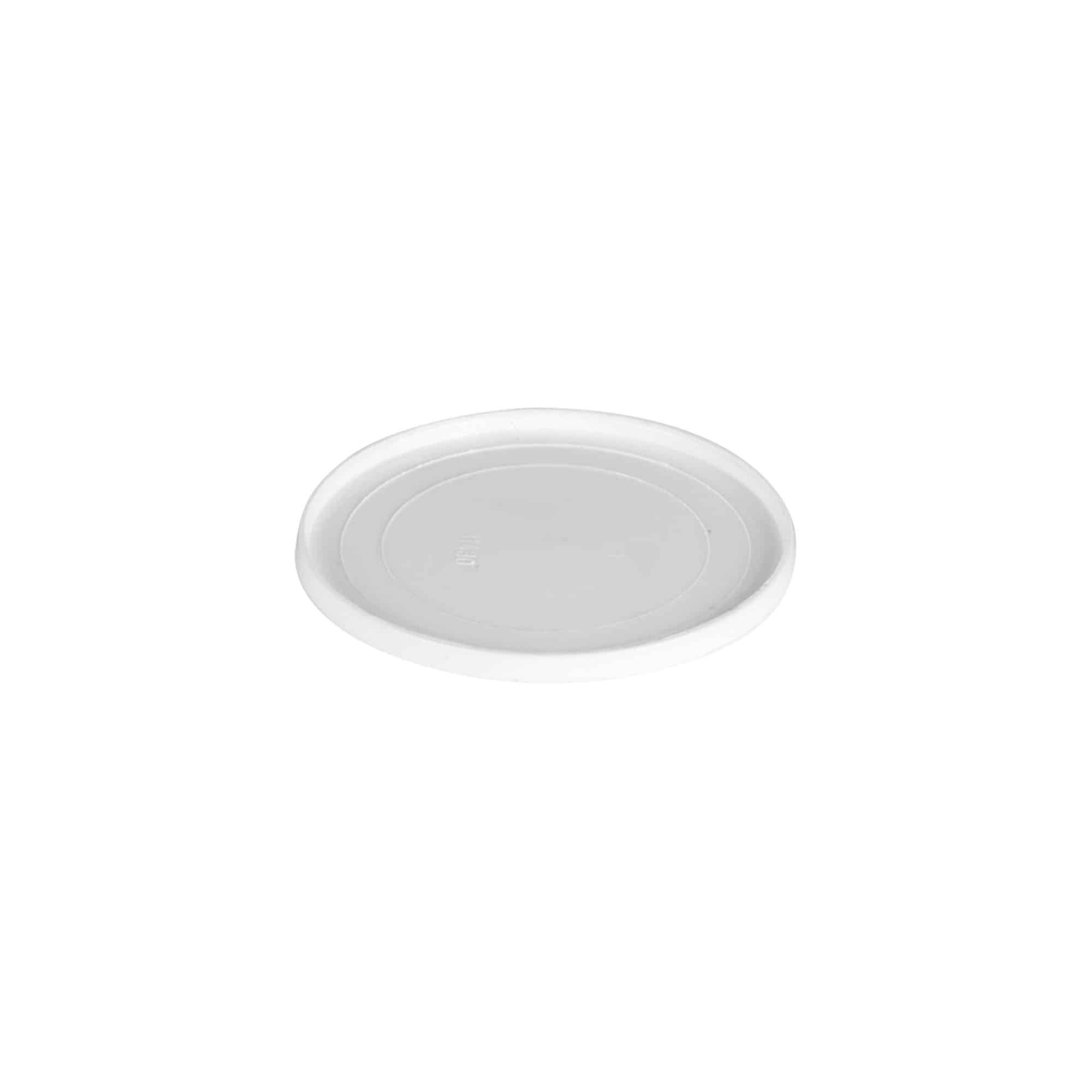 Peitekansi 30 ml:lle 'Bianca', PP-muovi, valk.